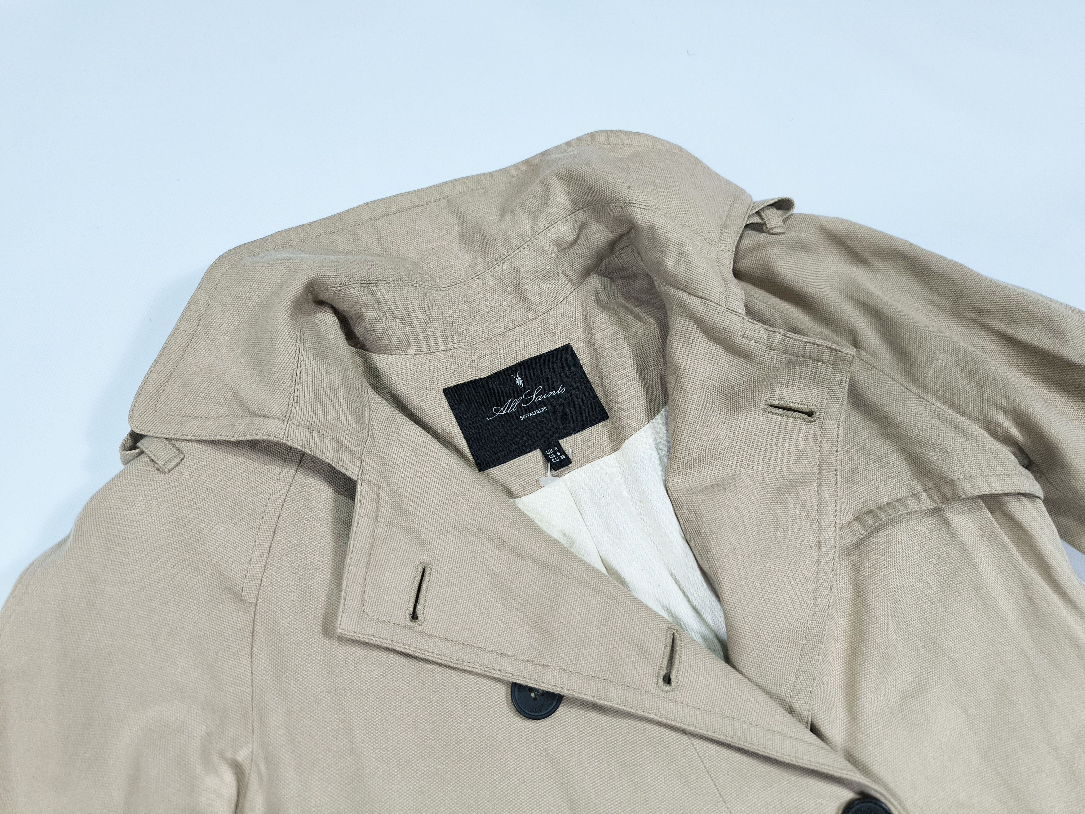 Allsaints AllSaints Leonda Double Breasted Trench Coat Size US 6 Size M / US 6-8 / IT 42-44 - 4 Thumbnail
