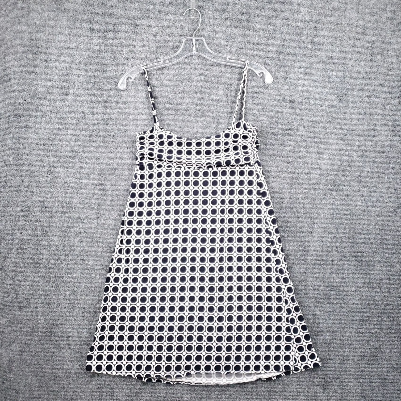 Ann Taylor Ann Taylor Dress Womens SP Petites Blue Mini Geometric Circle Print Sleeveless Size S / US 4 / IT 40 - 2 Thumbnail