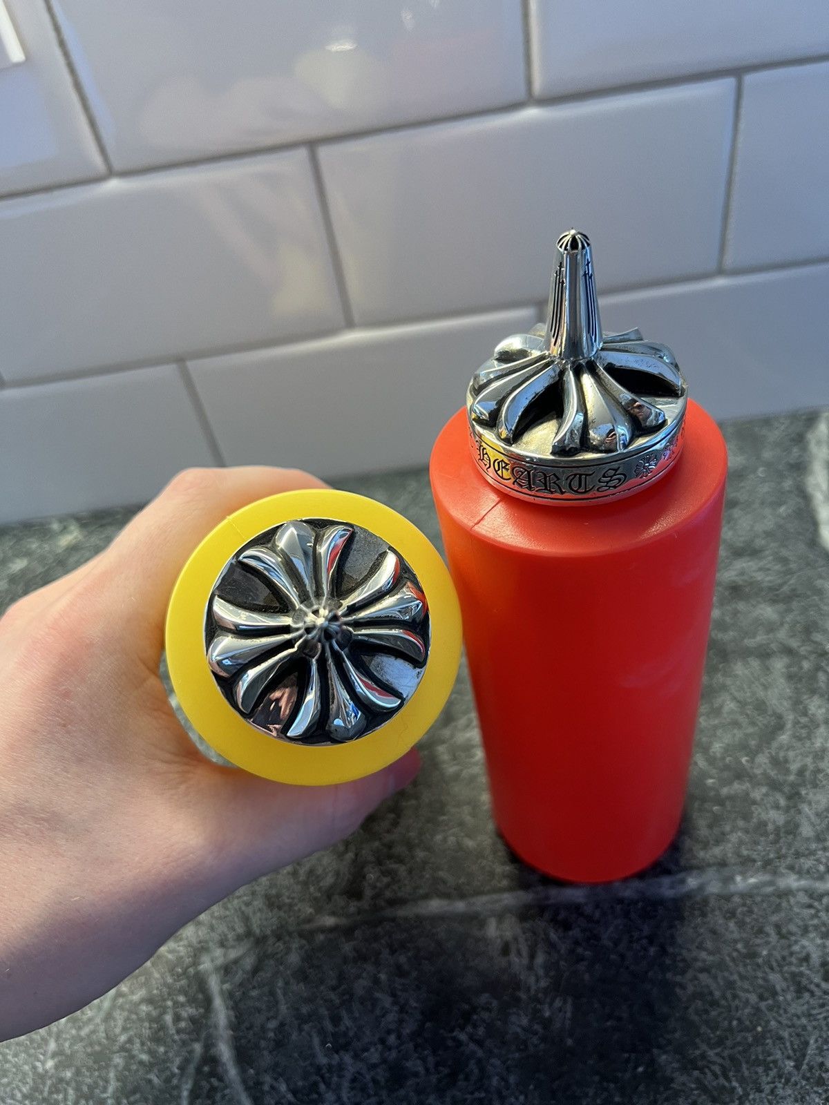 Pre-owned Chrome Hearts Ketchup & Mustard Bottles