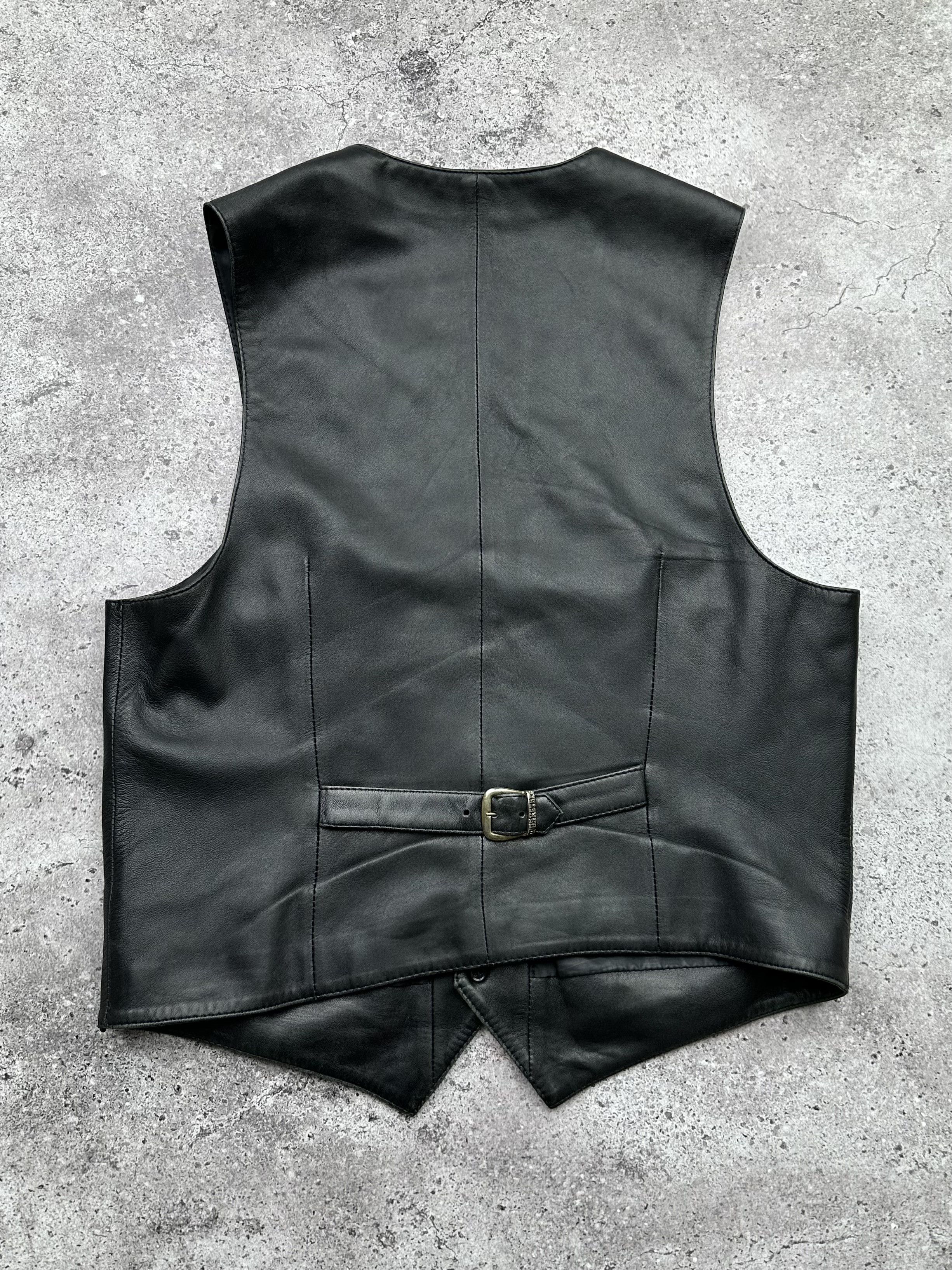 Japanese Brand Vintage Leather Vest C548(V70)(E8) Size US S / EU 44-46 / 1 - 4 Thumbnail