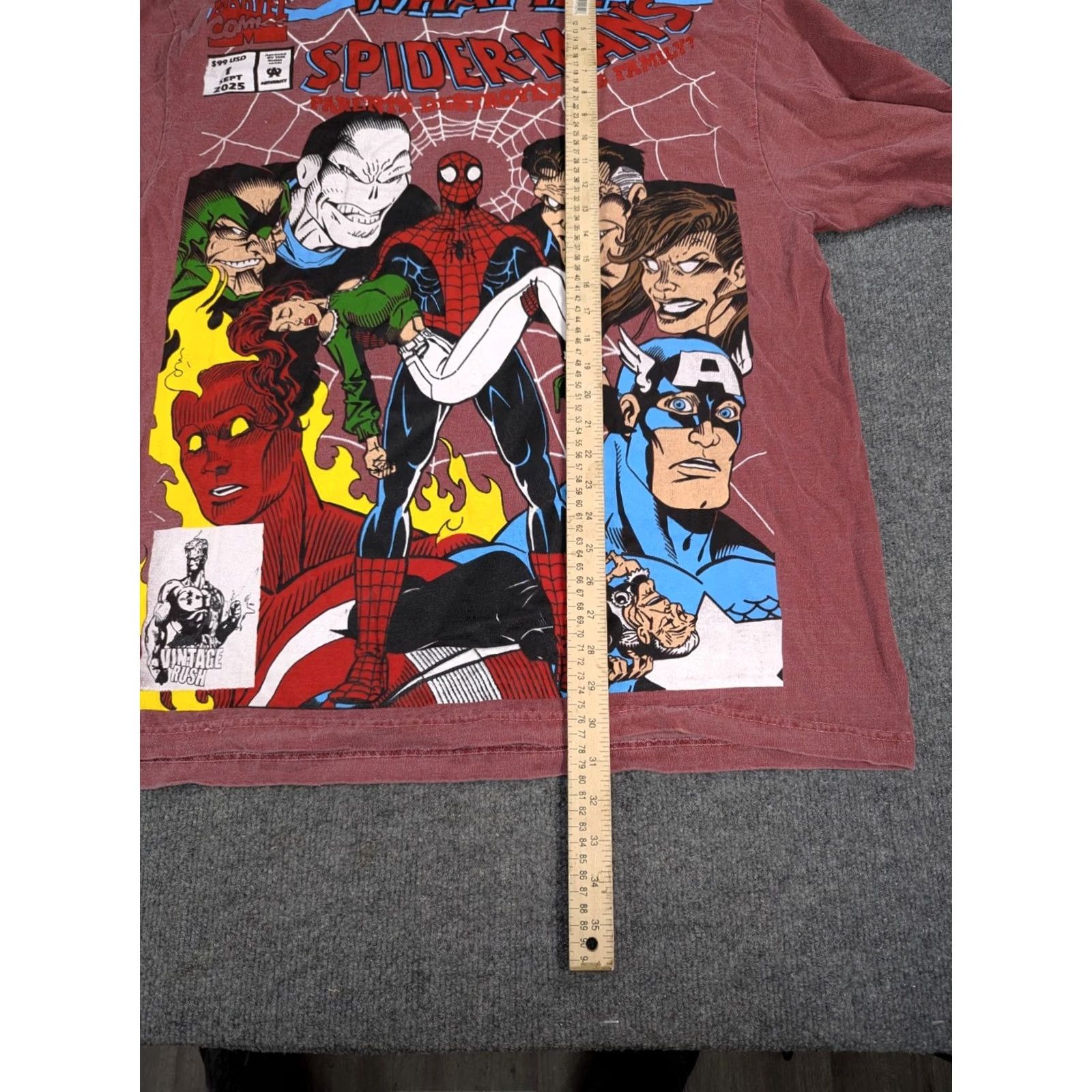 Vintage VINTAGE Marvel Shirt Mens XL Rush Avengers Captain America Spiderman Size Size US XL / EU 56 / 4 - 7 Thumbnail