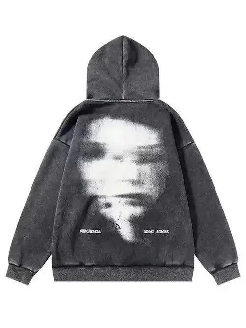 VIBE FACE Graphic Washed Full Zip Hoodie Size US M / EU 48-50 / 2 - 7 Thumbnail