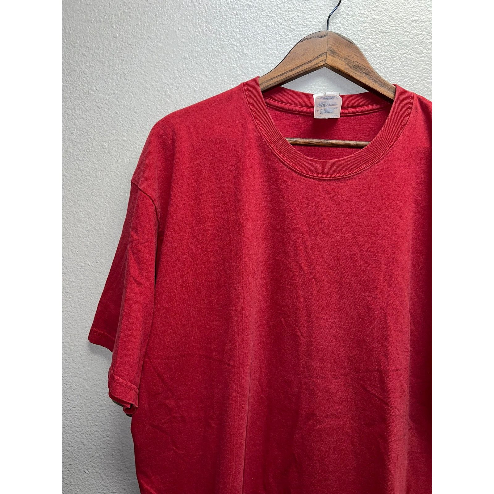 Gildan Y2K Gildan Ultra Cotton Red Blank Short Sleeve Shirt 2000s X Size US XL / EU 56 / 4 - 3 Thumbnail