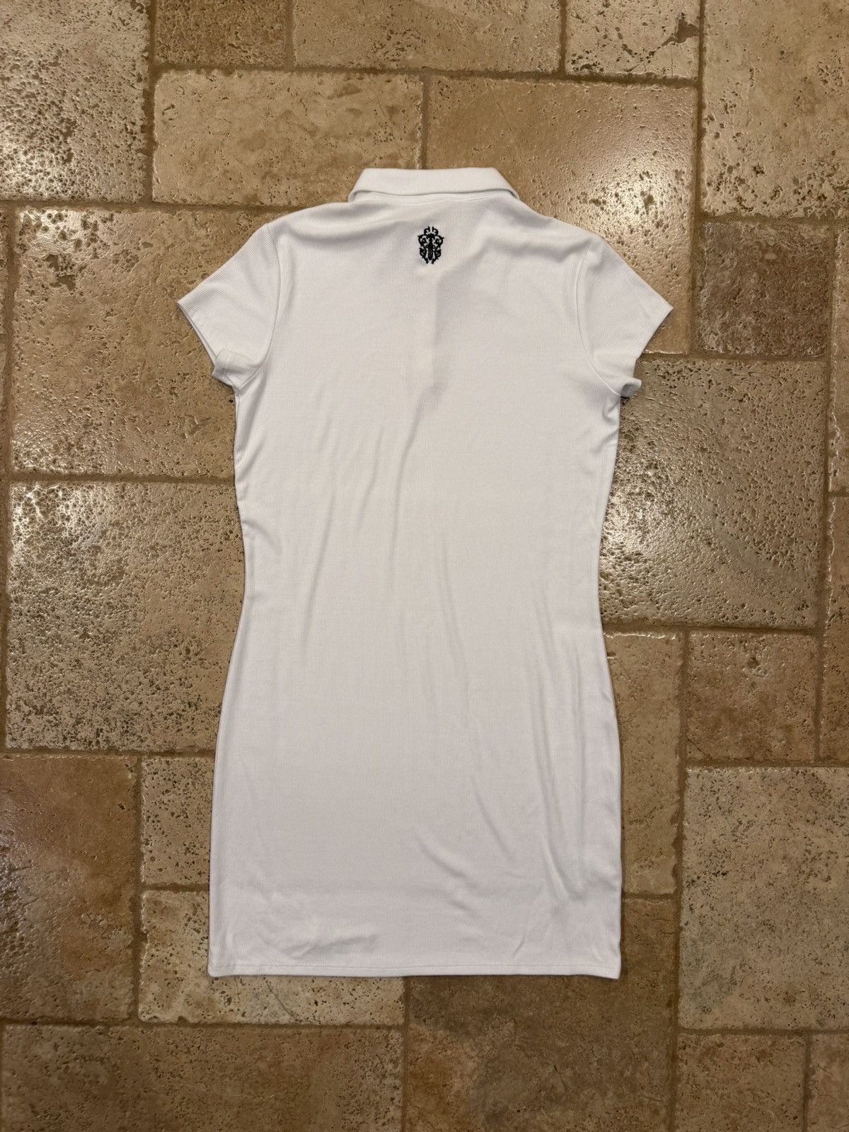 Chrome Hearts Chrome Hearts Polo Y NOT Dagger Embroidered White Dress Size L / US 10 / IT 46 - 2 Thumbnail