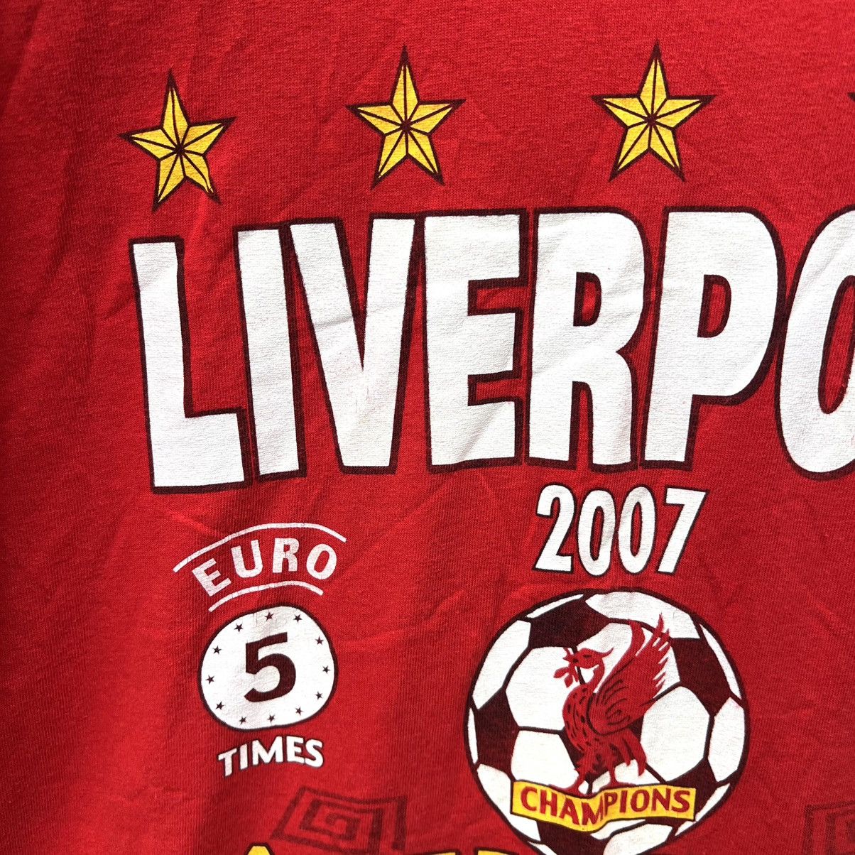 Vintage Liverpool FC Champion League 2007 vintage tee shirt Size US XL / EU 56 / 4 - 4 Thumbnail