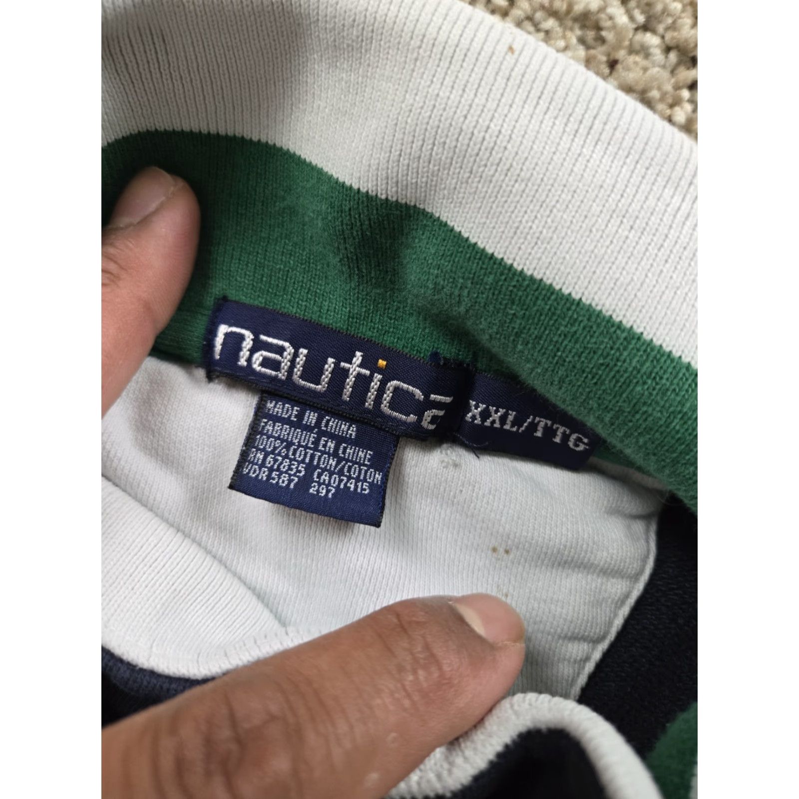Nautica VINTAGE Nautica Sweatshirt 2XL Blue 1/4 Zip Long Sleeve Mock Neck Pullover Mens 2XL Navy Blue 90s Y2K Size US XXL / EU 58 / 5 - 6 Thumbnail