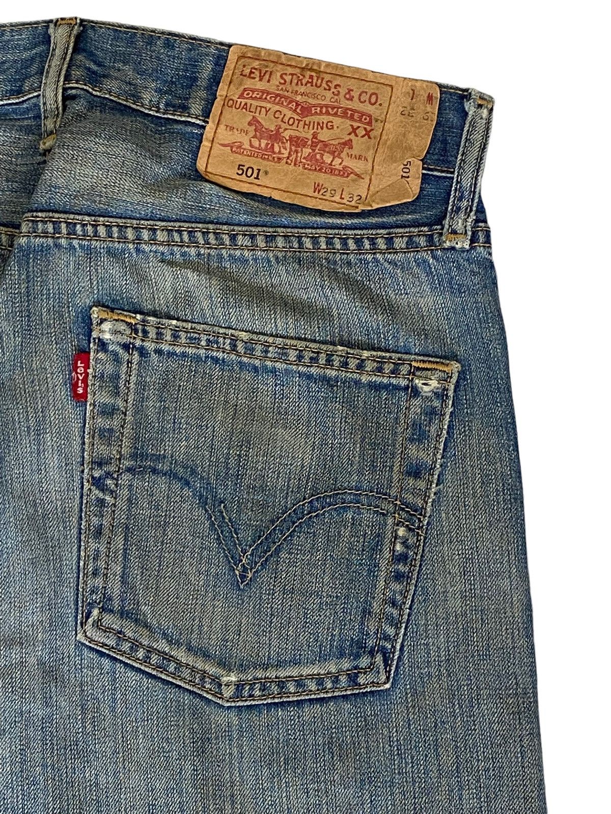 Levi's × Levi's Vintage Clothing Levis Vintage Clothing 501 XX 359 Button Fly Distress Denim Size US 29 - 13 Thumbnail