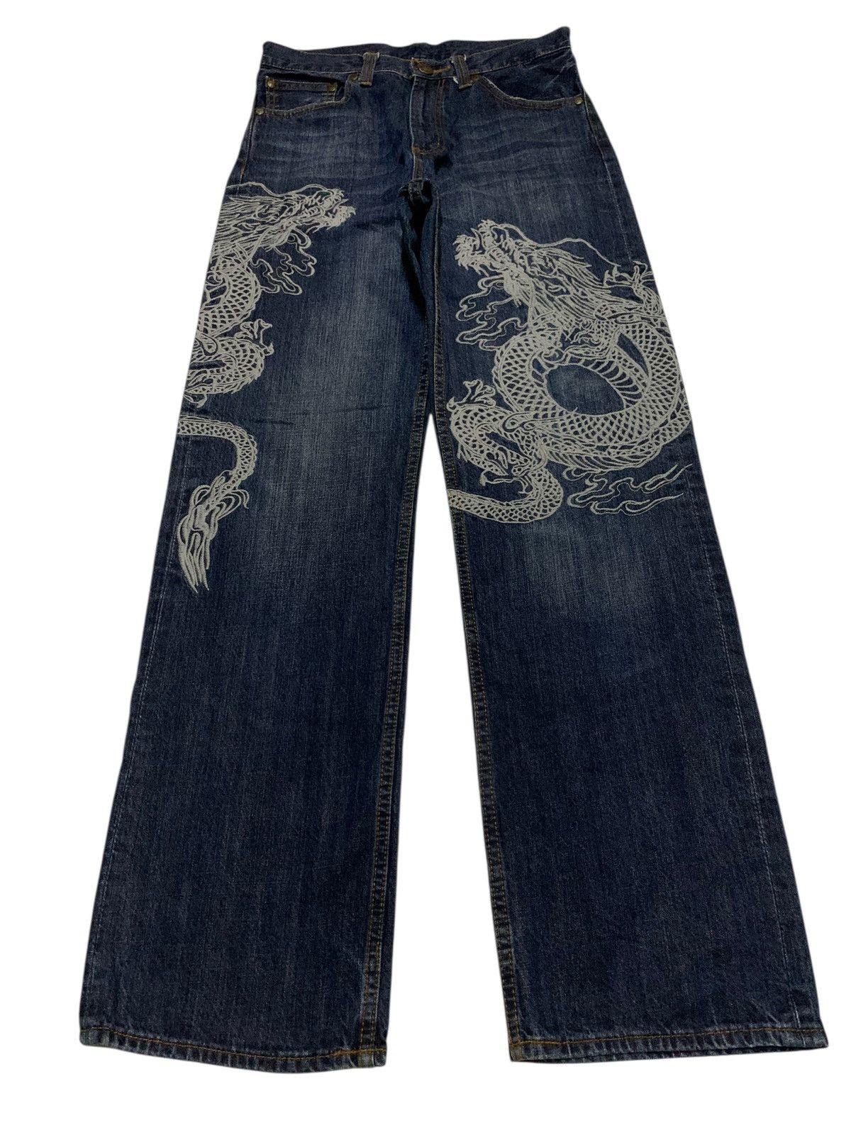 Kapital JAPANESE BIG DRAGON EMBROIDERED LIKE KARAKURI TAMASHI DENIM Size US 30 / EU 46 - 2 Thumbnail