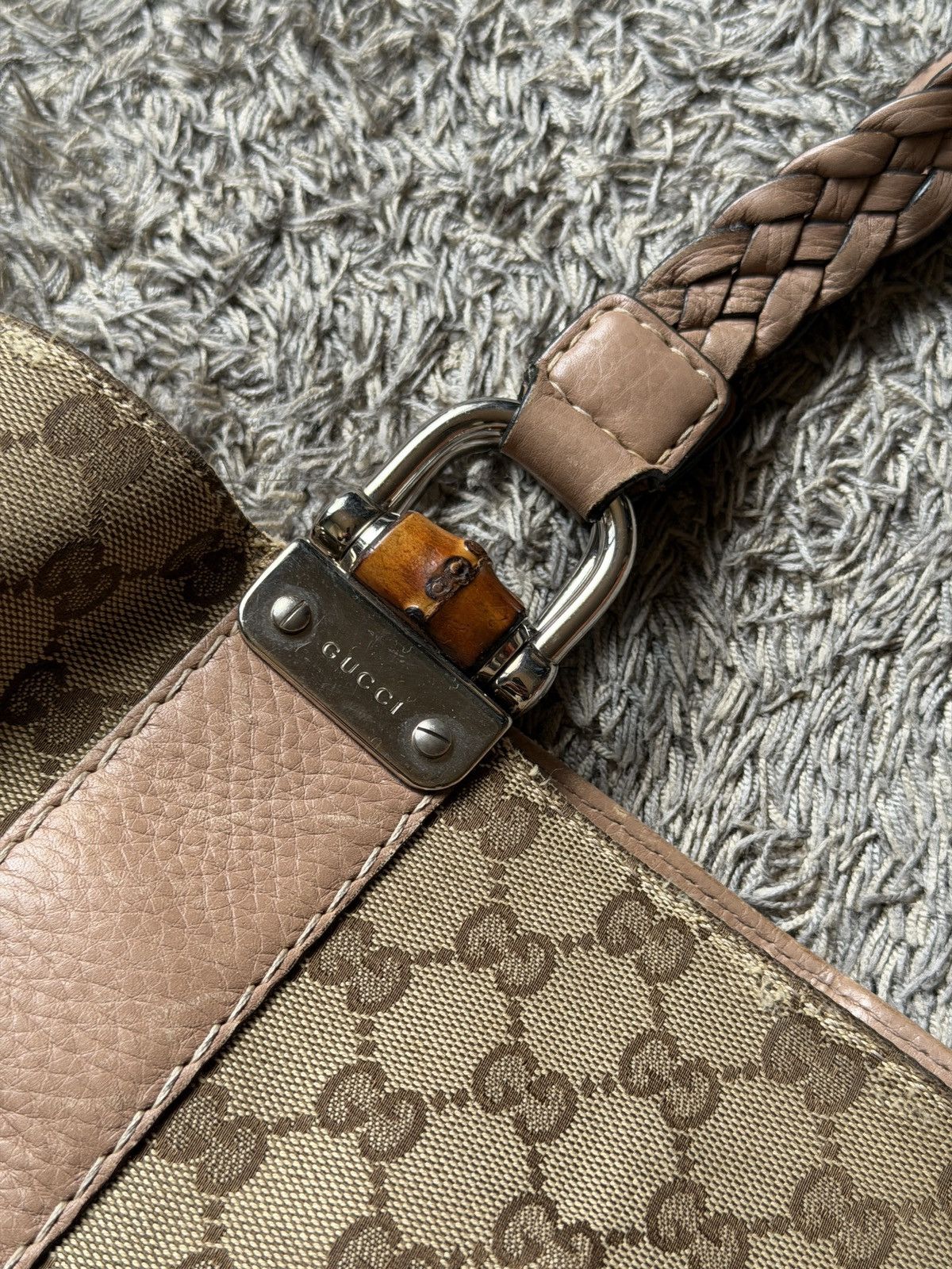 Gucci Gucci GG canvas bamboo bag Size ONE SIZE - 4 Thumbnail