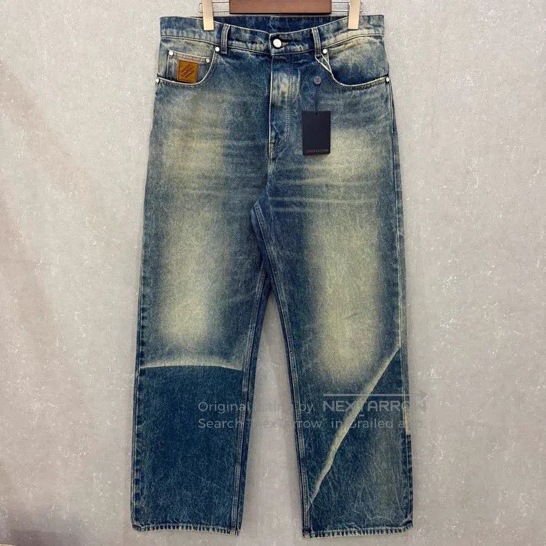 Louis Vuitton Louis Vuitton Washed leather denim pants Size US 33 - 1 Thumbnail