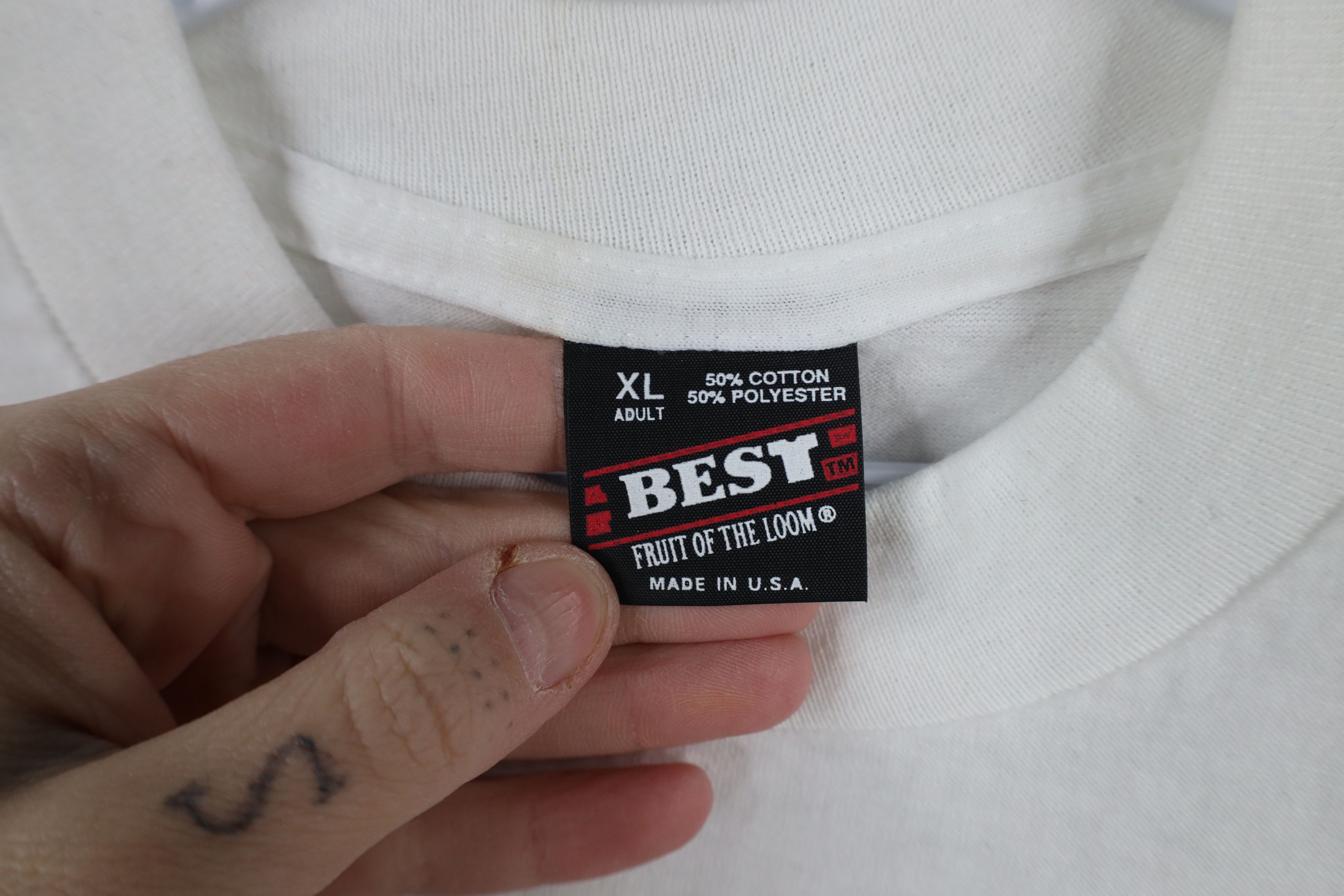 Vintage Vintage 90s Spell New Life Jesus Christian T-Shirt White USA Size XL / US 12-14 / IT 48-50 - 8 Thumbnail