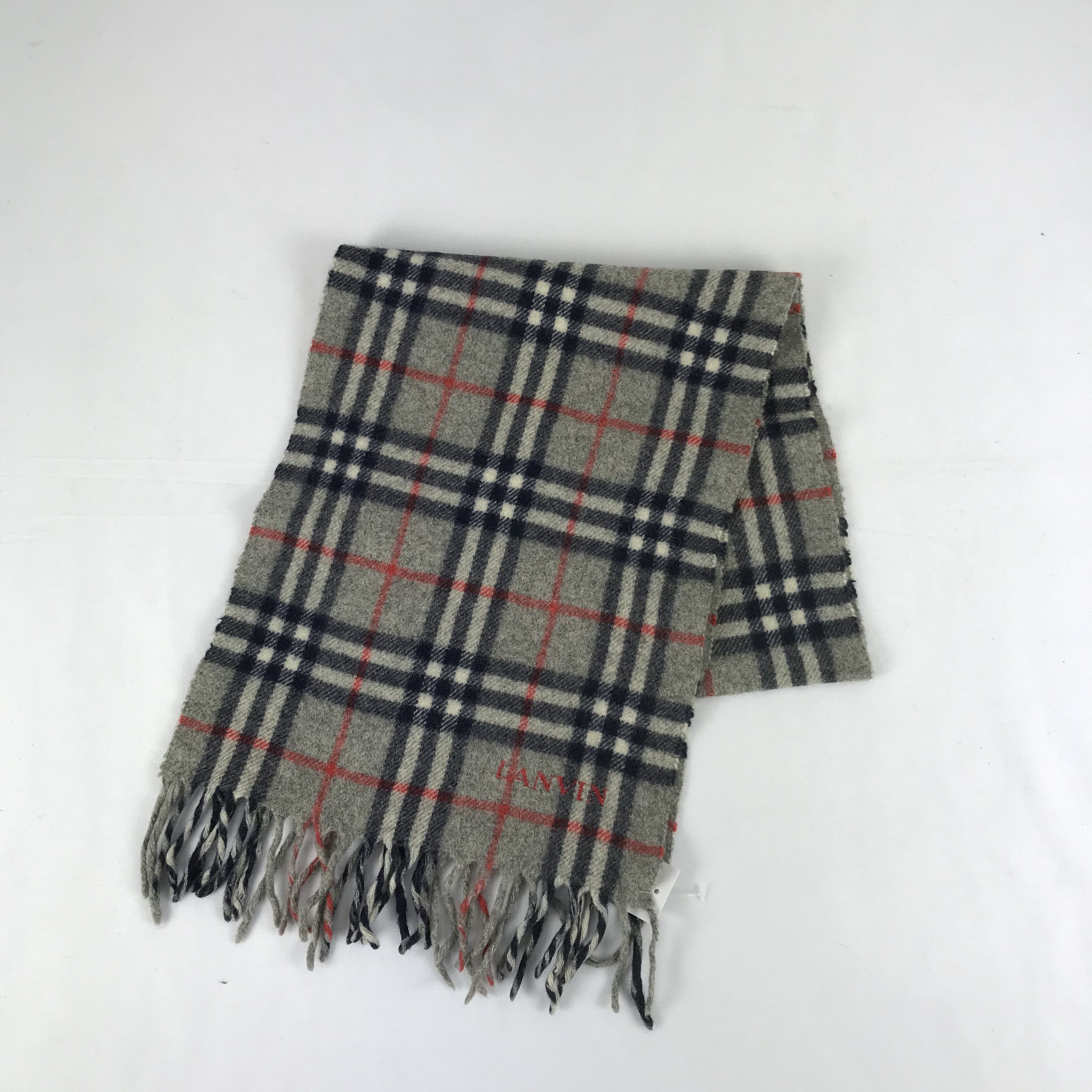 Lanvin Vintage Lanvin Scarf Muffler Wool Cashmere Scarves Size ONE SIZE - 3 Thumbnail