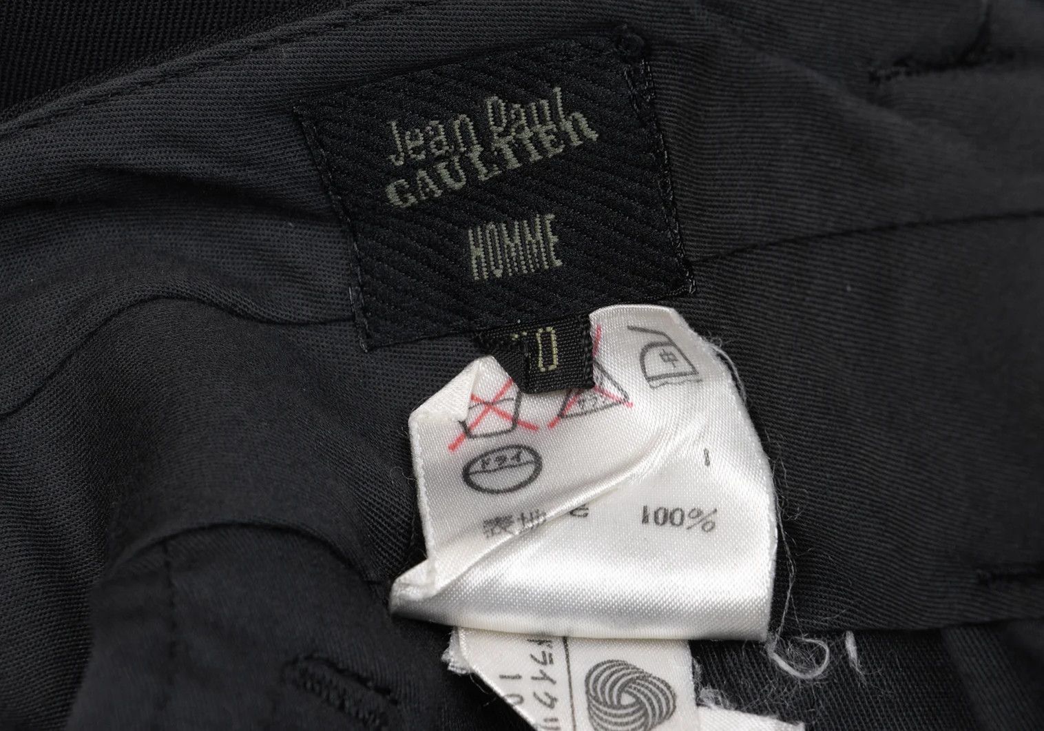 Jean Paul Gaultier Wool Tapered Pants in Black Size 50 Size US 34 / EU 50 - 19 Thumbnail