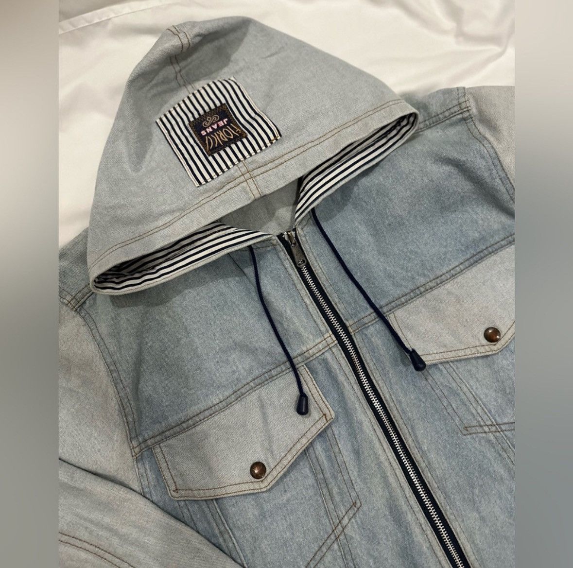 Fiorucci Vintage Jeans Denim Jacket with Hood Size US M / EU 48-50 / 2 - 13 Thumbnail