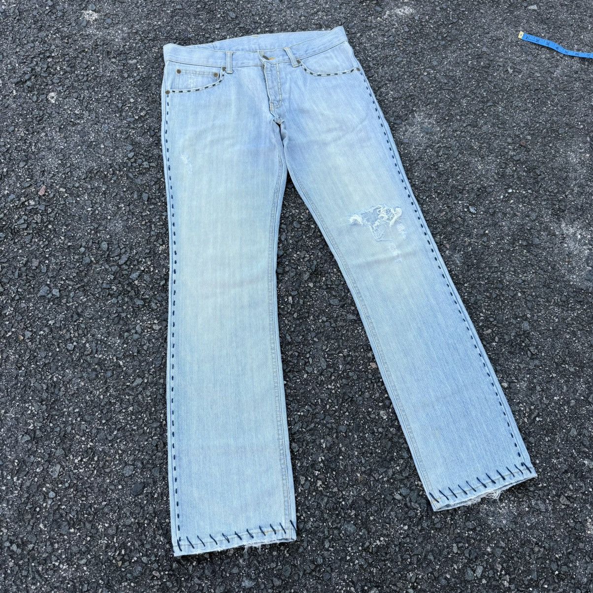 Nicole Club vintage nicole light wash denim jeans pants Size US 33 - 1 Thumbnail