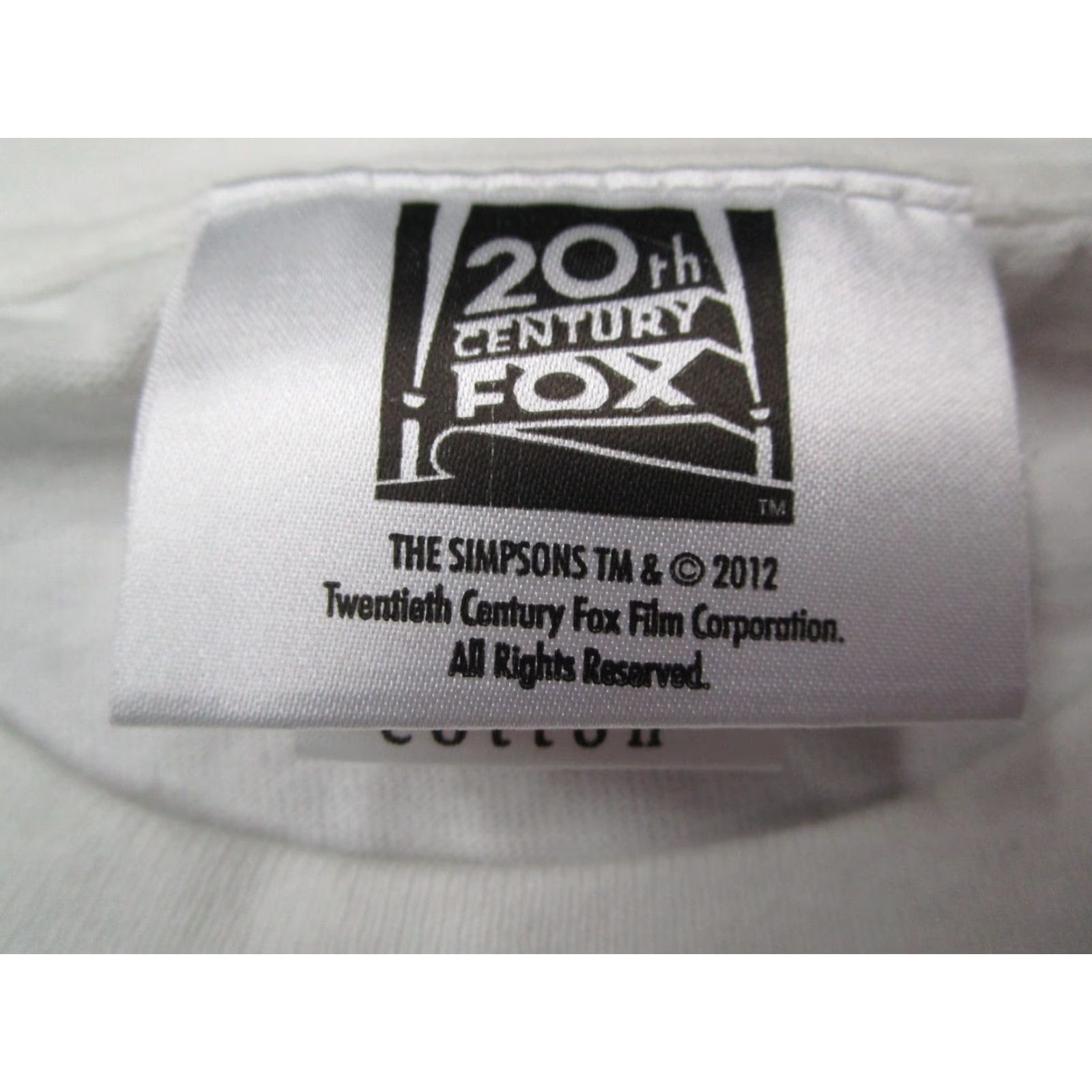 Fruit Of The Loom The Simpsons Shirt Mens Medium White Homer Simpson Union Jack England 2012 Size US M / EU 48-50 / 2 - 3 Thumbnail