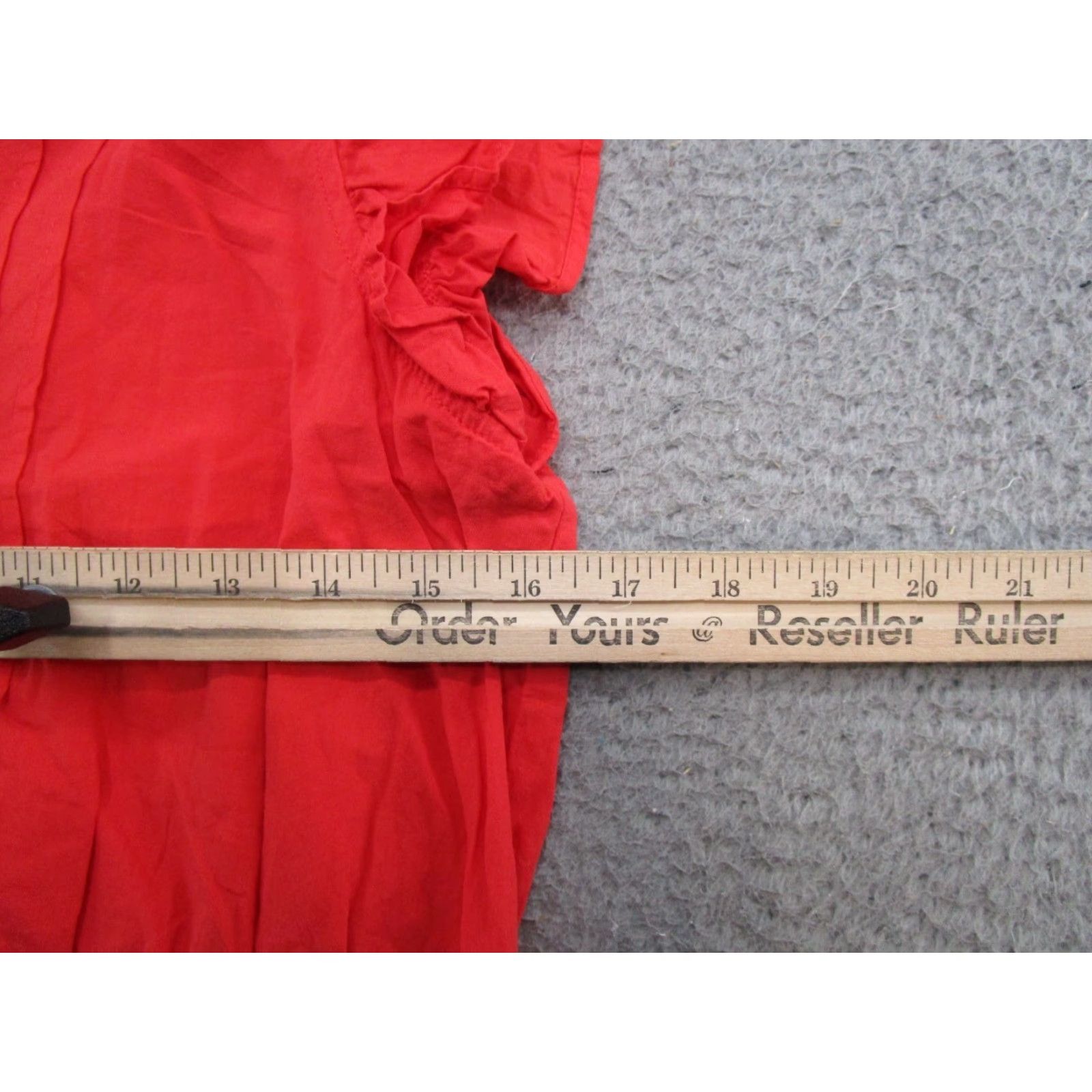 Vintage Pinch Dress Women’s SZ L Red Sleeveless Shift Button Front Tiered Elastic Waist Flutter Sleeve Bohemian Casual Party Wedding Long Dress Size L / US 10 / IT 46 - 6 Thumbnail