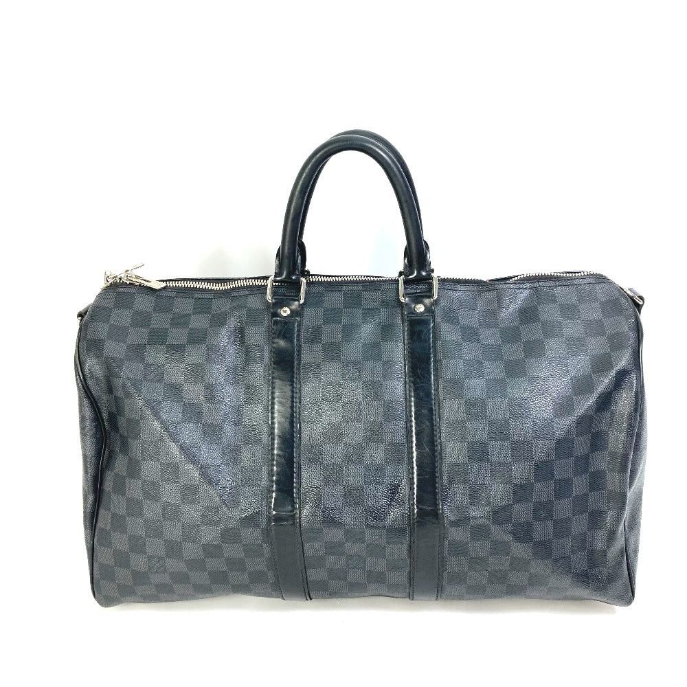 Louis Vuitton Louis Vuitton N41418 Damier Graphit Keepall Bandoliere 45 Briefcase Travel Bag Boston Graphite Canvas Men Size ONE SIZE - 1 Thumbnail