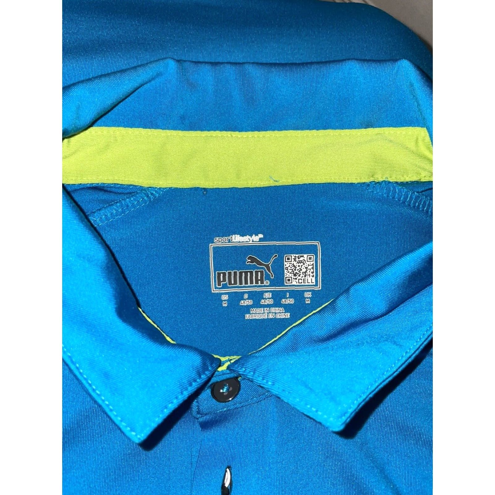 Puma PUMA Golf Polo Light Blue Mens M Size US M / EU 48-50 / 2 - 6 Thumbnail