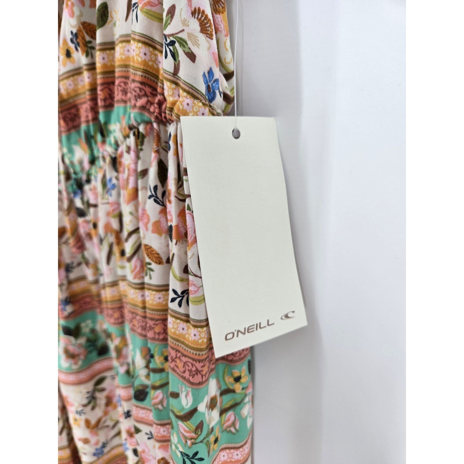 O'Neill NWT O'Neill Delena Sun Dress with Drawstring V-Neck Tapioca Size S / US 4 / IT 40 - 15 Thumbnail