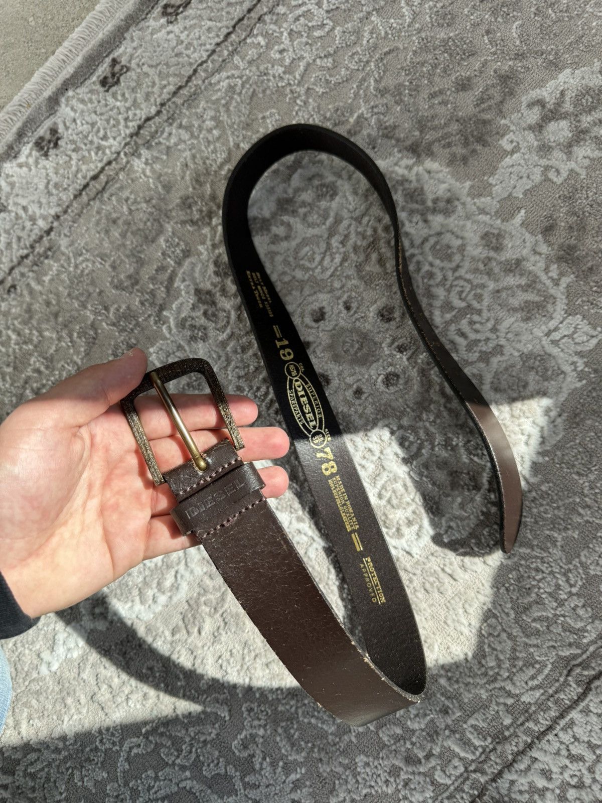Diesel Diesel Leather Belt Vintage Avant Garde Y2K Style Steel Logo Size ONE SIZE - 2 Thumbnail