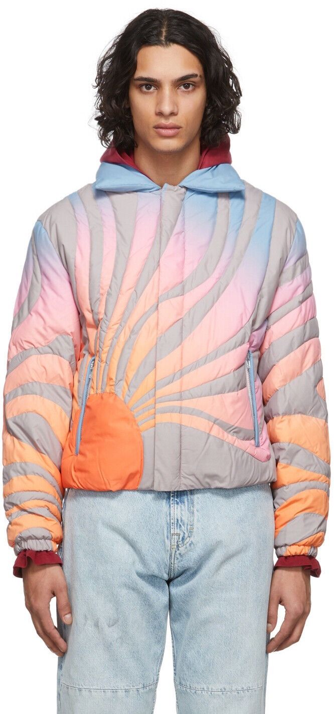 ERL Grey & Orange Sun / Sunset Jacket Size US M / EU 48-50 / 2 - 7 Thumbnail