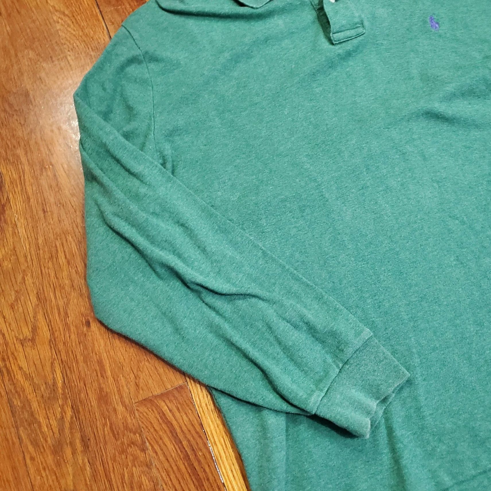 Polo Ralph Lauren Polo Ralph Lauren Polo Shirt Mens XL Green Long Sleeve Pony Logo Casual Cotton Size US XL / EU 56 / 4 - 2 Thumbnail
