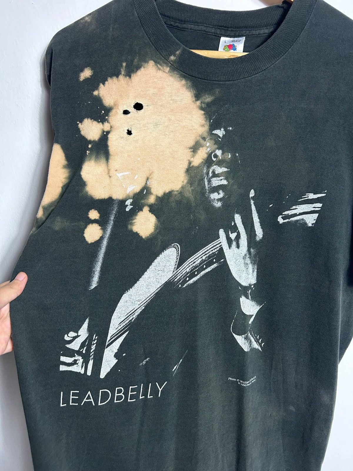 Band Tees Vintage Distressed 90s Leadbelly Jazz Tee Size US L / EU 52-54 / 3 - 3 Thumbnail