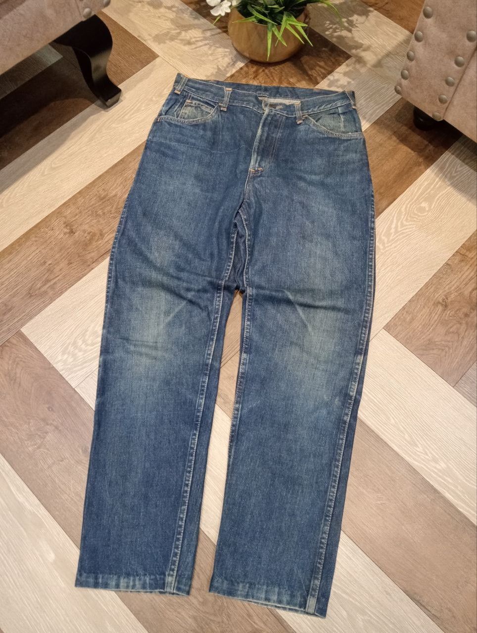 Levi's Vintage Clothing VINTAGE LEVI'S CAPITAL E ORANGE TAG BLUE DENIM PANTS Size US 31 - 2 Thumbnail