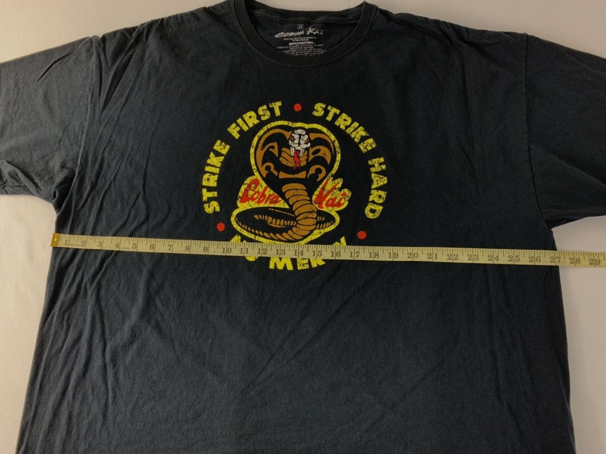 Vintage Cobra Kai Strike First Hard No Mercy Martial Art Movie Tee Size US XXL / EU 58 / 5 - 6 Thumbnail