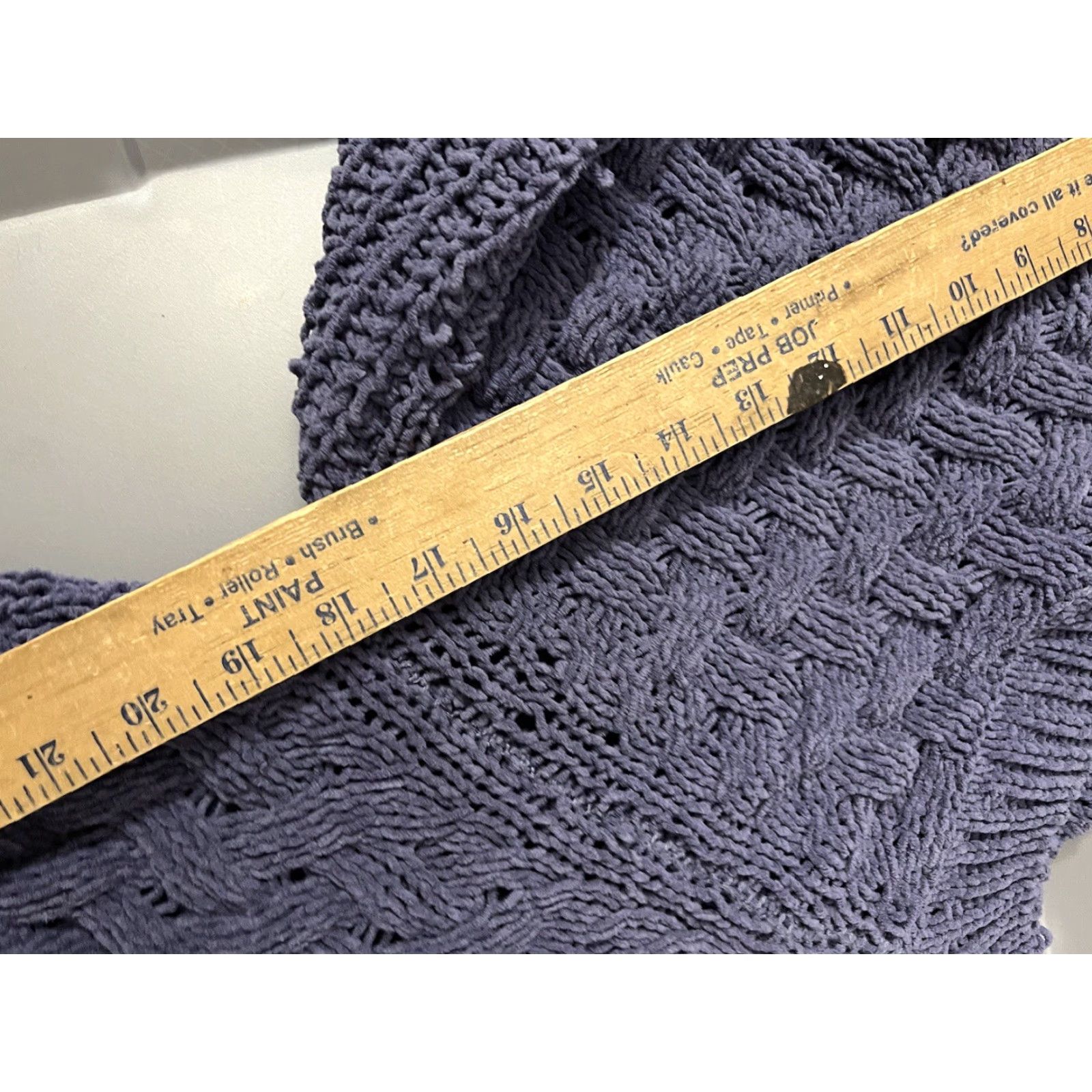 Vintage KENDALL & KYLIE Cable Knit Blue Cropped V-Neck Sweater Women's Small Size S / US 4 / IT 40 - 5 Thumbnail