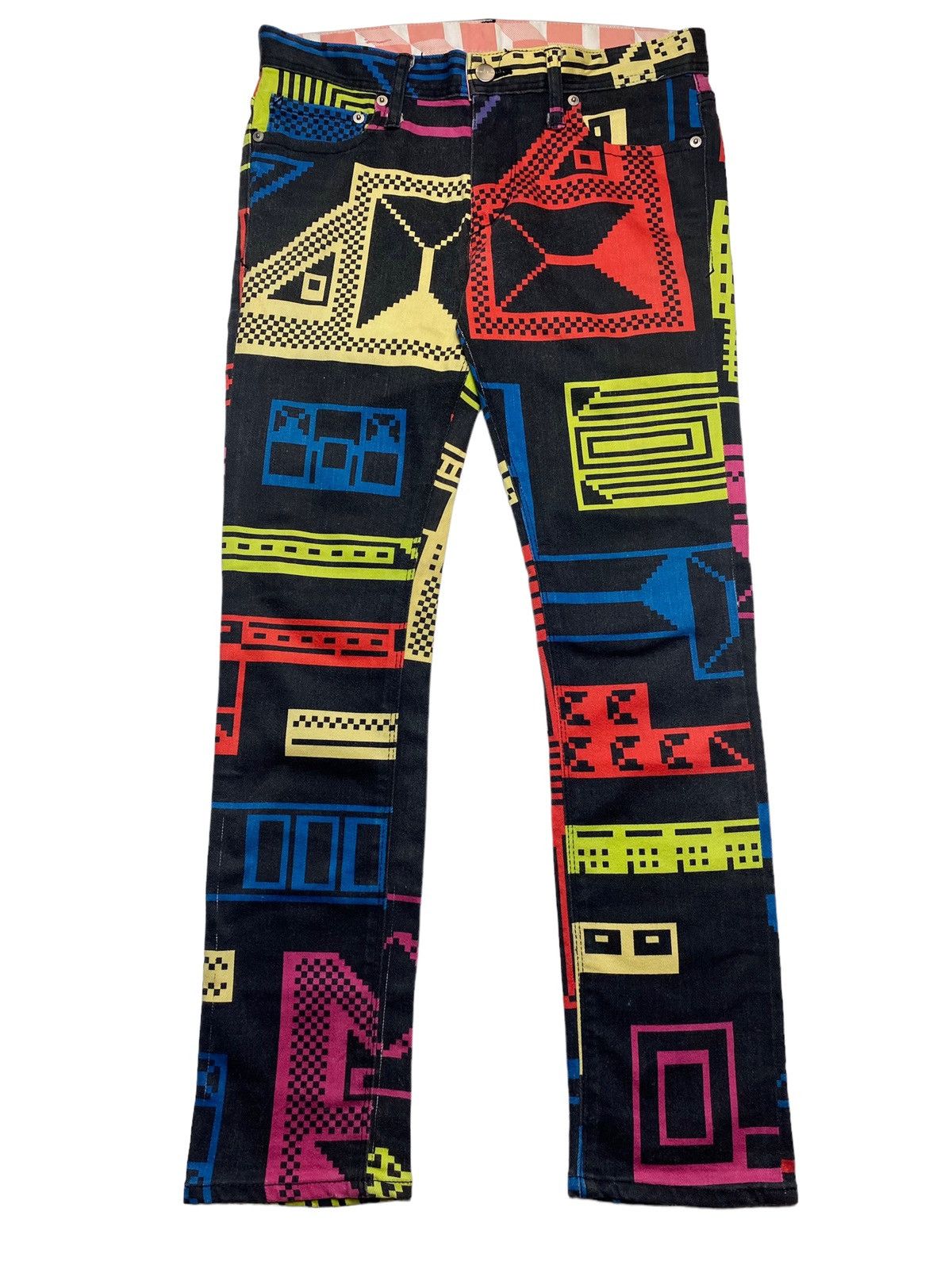image of 2006 Phenomenon - 3 Bit Colour Denim Pants in Black, Men's (Size 32)