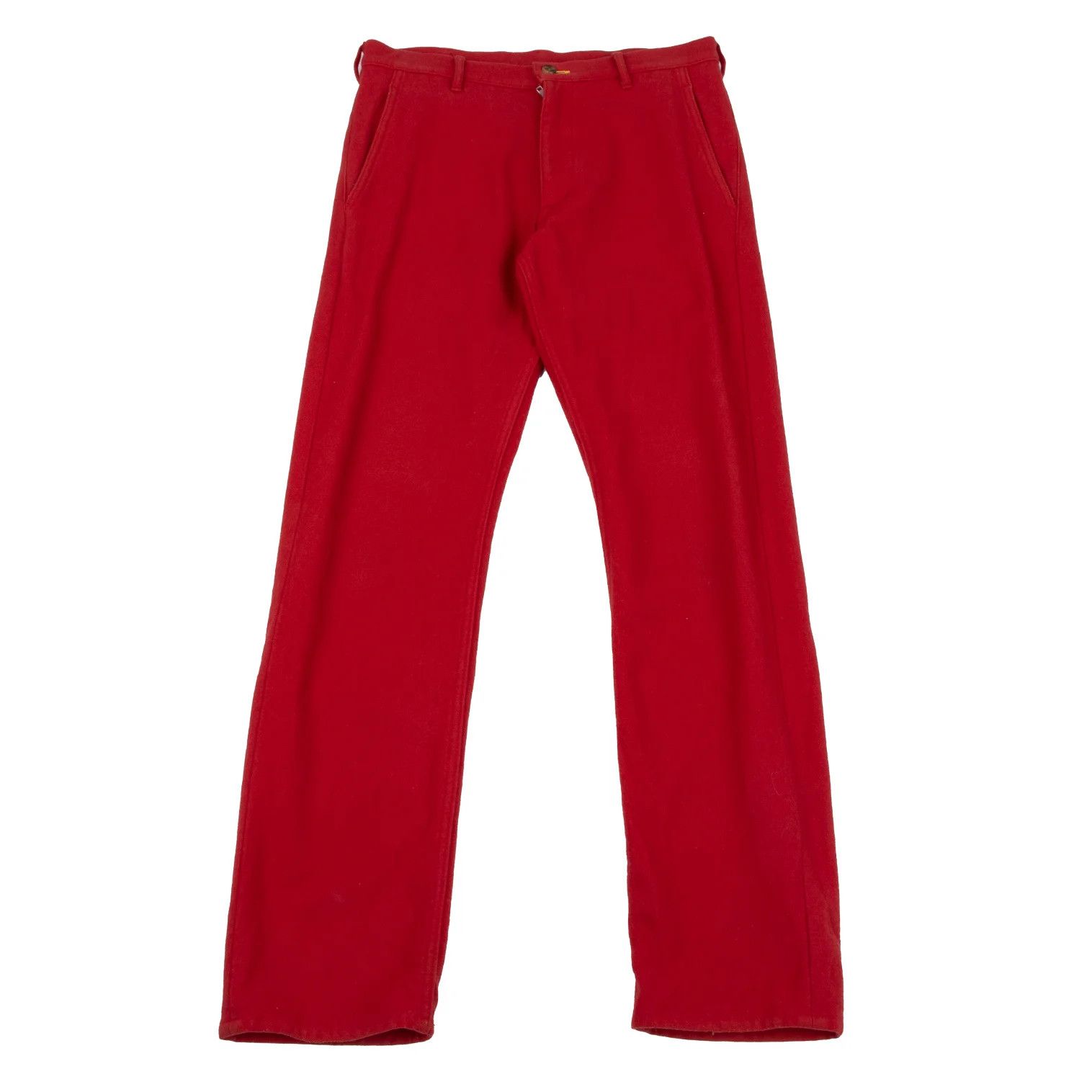 Comme des Garcons Homme Plus Wool Nylon Tapered Pants in Red, Size SS Size US 36 / EU 52 - 1 Thumbnail