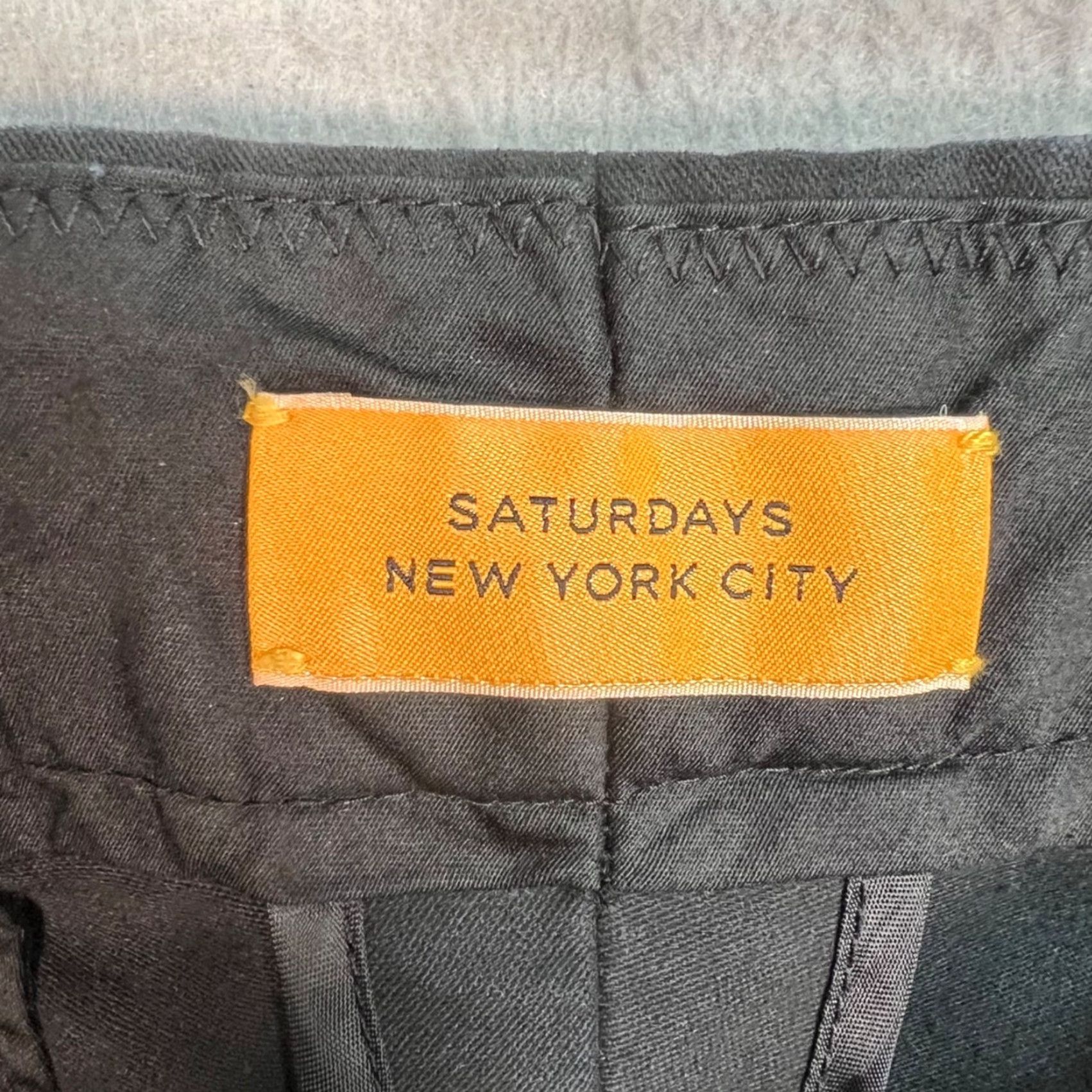 Vintage Saturdays New York City Mens 32 Black Cotton Slim Fit Chino Pants Size US 32 / EU 48 - 3 Thumbnail
