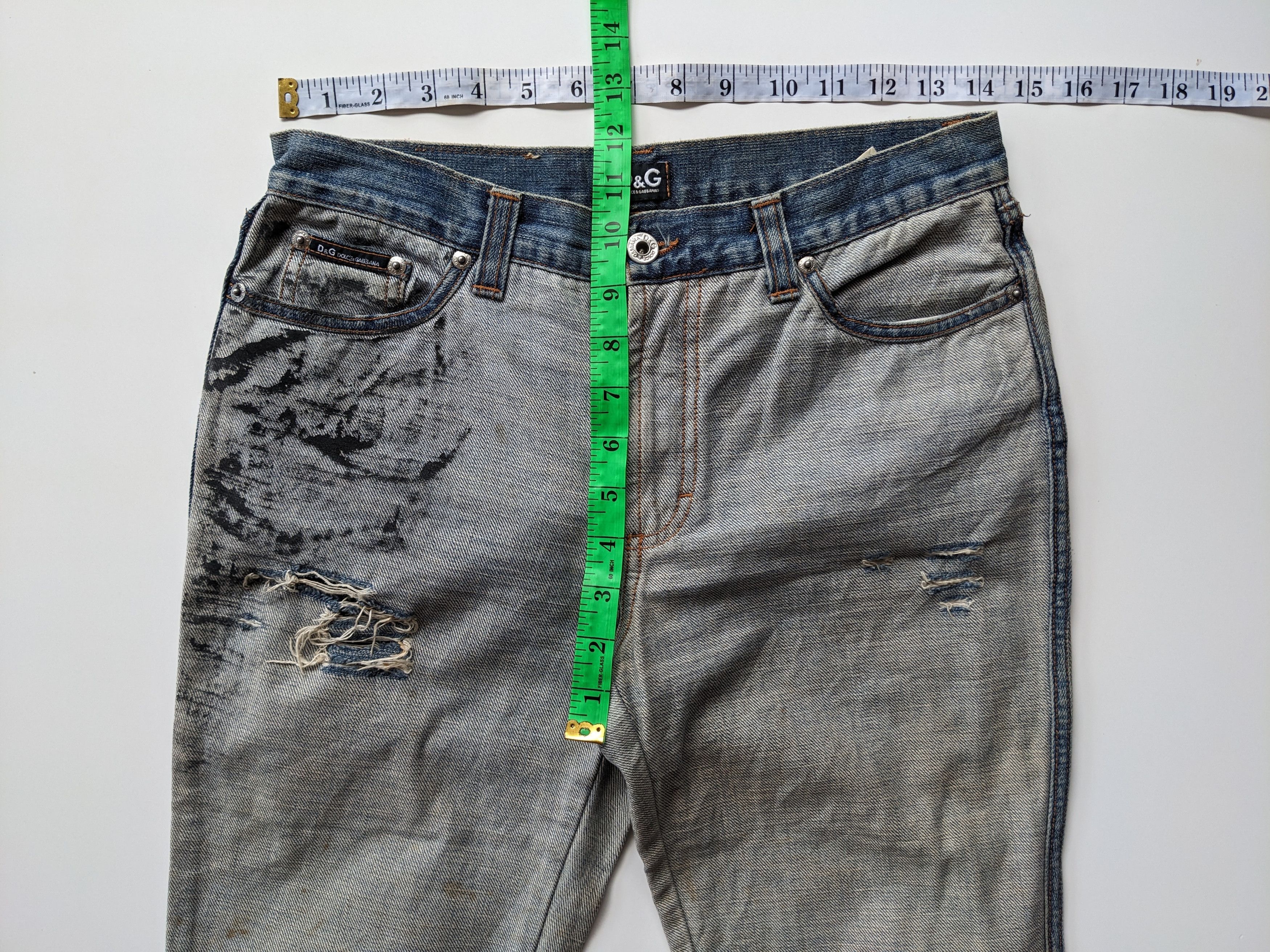 Dolce & Gabbana SS02 Dolce & Gabbana inside out oily flare jeans Size US 29 - 8 Thumbnail
