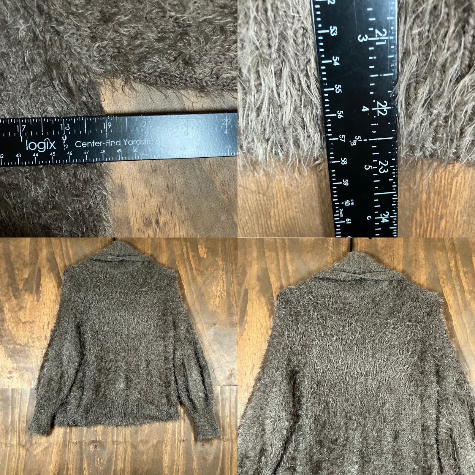 Express Express Sweater Brown Cowl Neck Long Sleeve XS Women's Fluffy Knit Pullover Size XS / US 0-2 / IT 36-38 - 8 Thumbnail