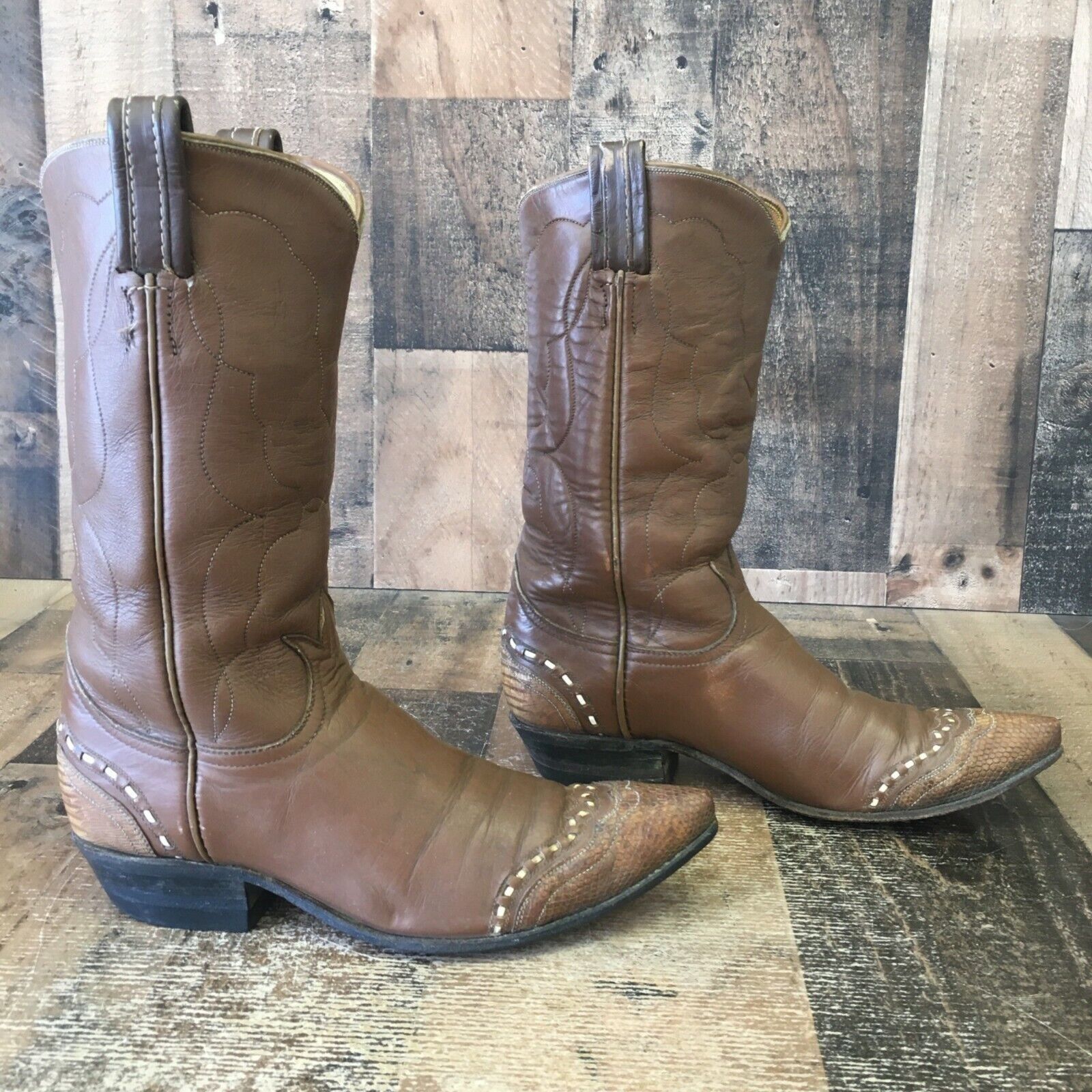 Tony Lama Tony Lama Vintage Pointed Toe Cowboy Boots Womens 5.5 B Size US 5.5 / IT 35.5 - 9 Thumbnail