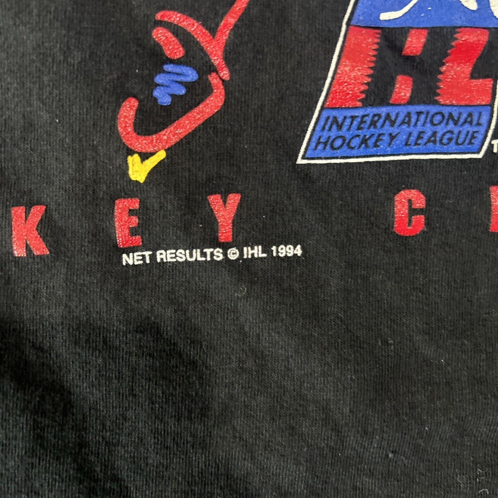 Other Vintage 1994 Peoria Rivermen IHL Hockey Black T-Shirt XL Size US XL / EU 56 / 4 - 3 Thumbnail