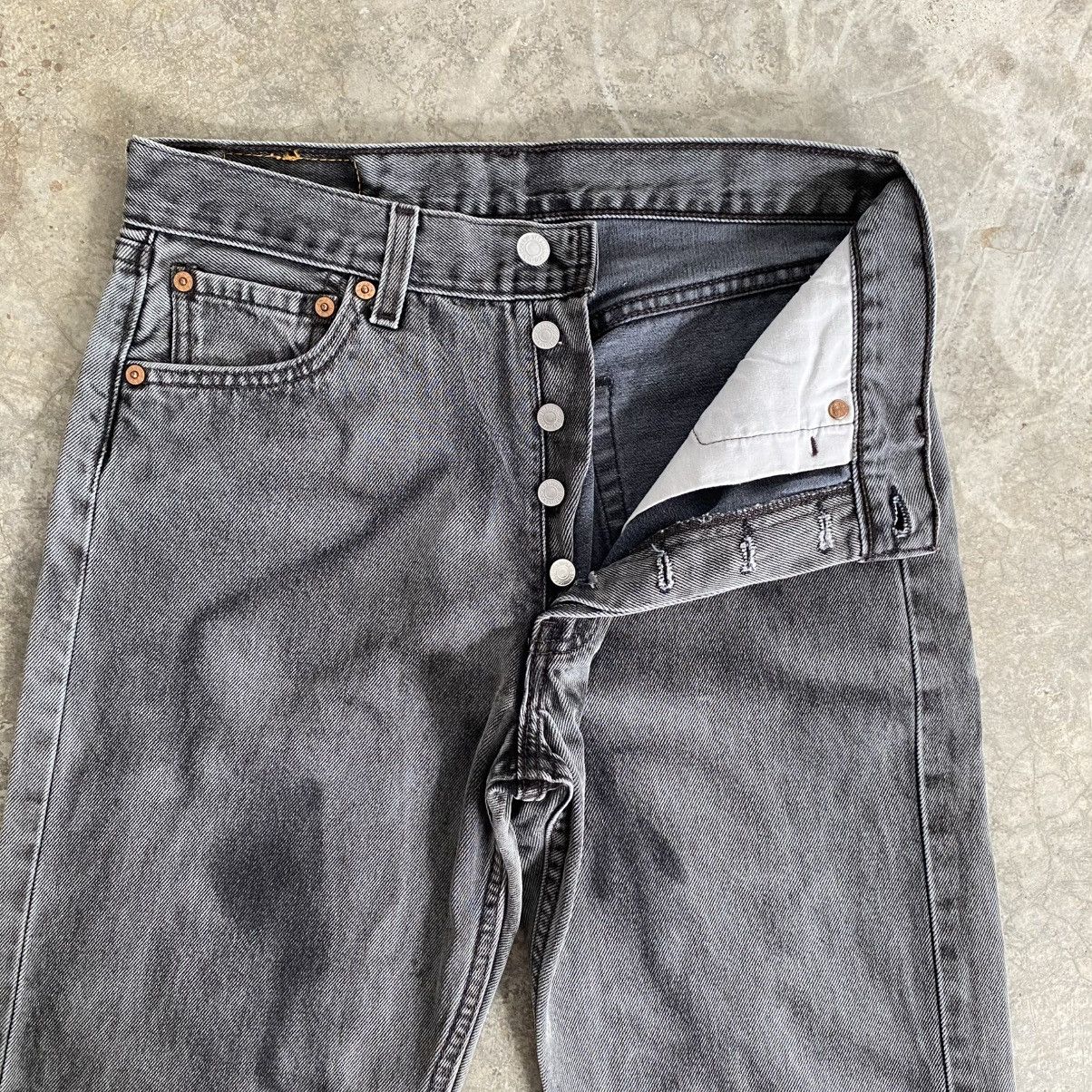 Levi's Vintage 1998 Levis 501 Faded Black Denim Jeans Size US 30 / EU 46 - 7 Thumbnail