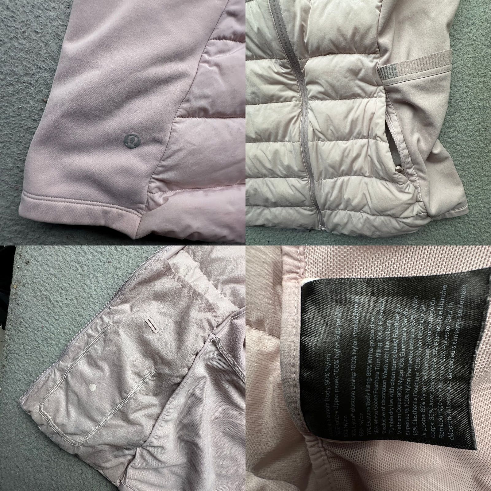 Lululemon Lululemon Down For It All Vest Womens 12 Pink 700 Fill Goose Down Vest Sleeveless Zip Crowned with Zipper Countdown - Note: This is not compliant. Size XL / US 12-14 / IT 48-50 - 8 Thumbnail