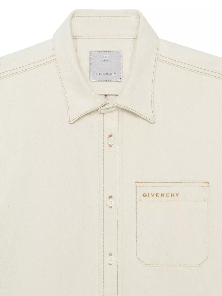 o1srvl11e0125 Oversize Shirt in Light Beige