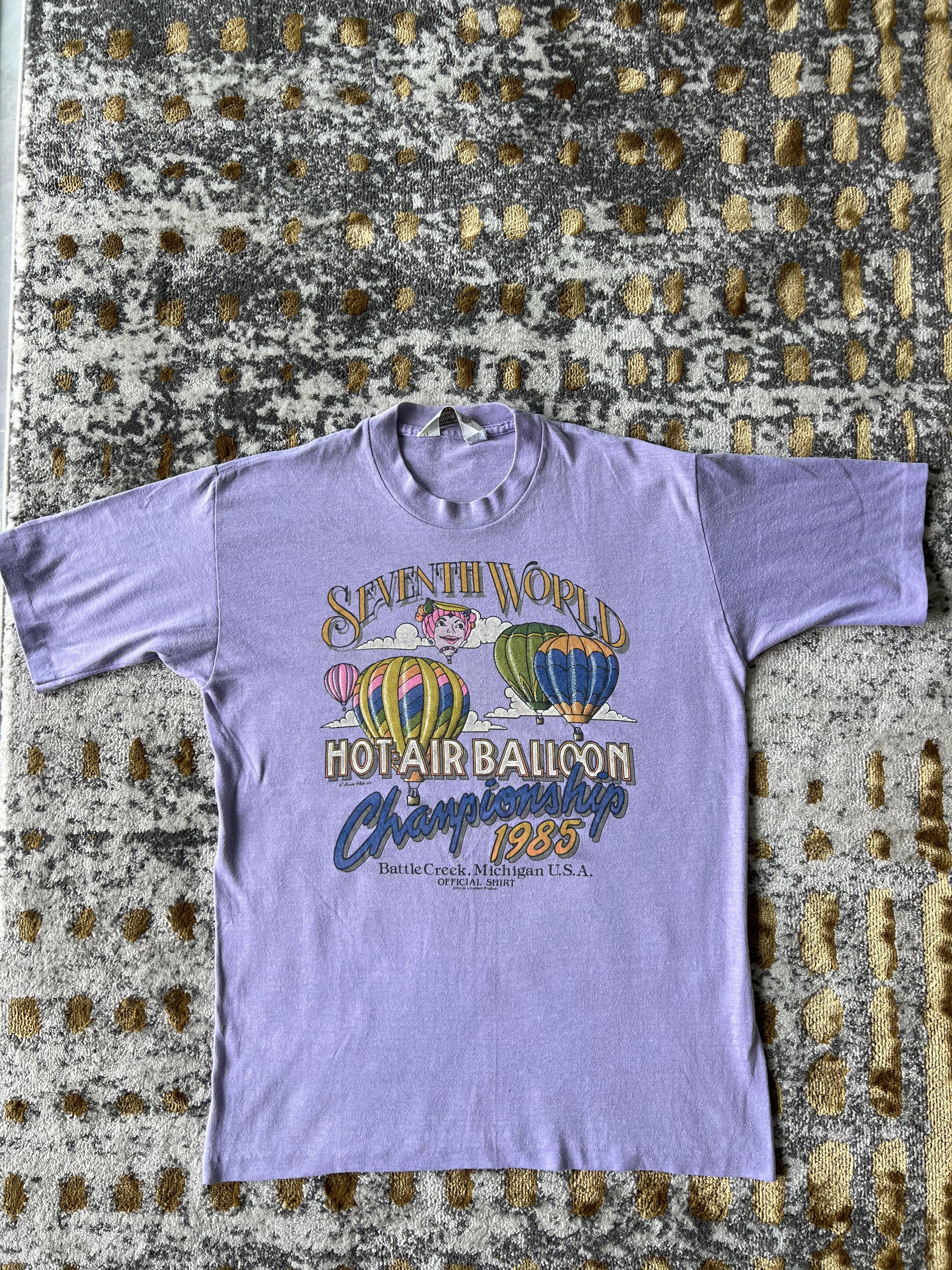 Vintage 80s Hot Air Balloon Championship Festival t shirt Size US L / EU 52-54 / 3 - 1 Thumbnail