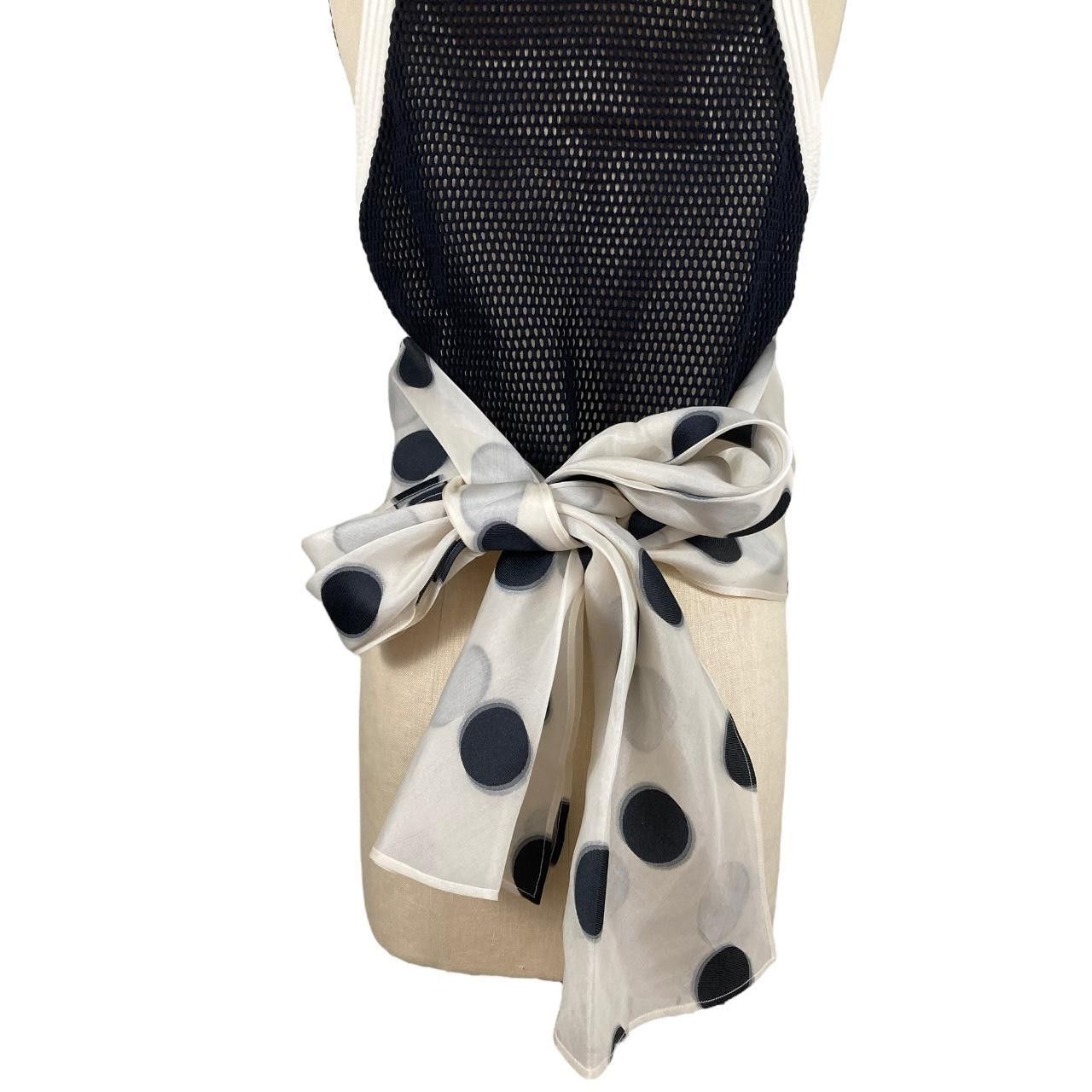 Gianfranco Ferre gianfranco ferré S/S2001 black & white polka dot mesh top Size S / US 4 / IT 40 - 3 Thumbnail