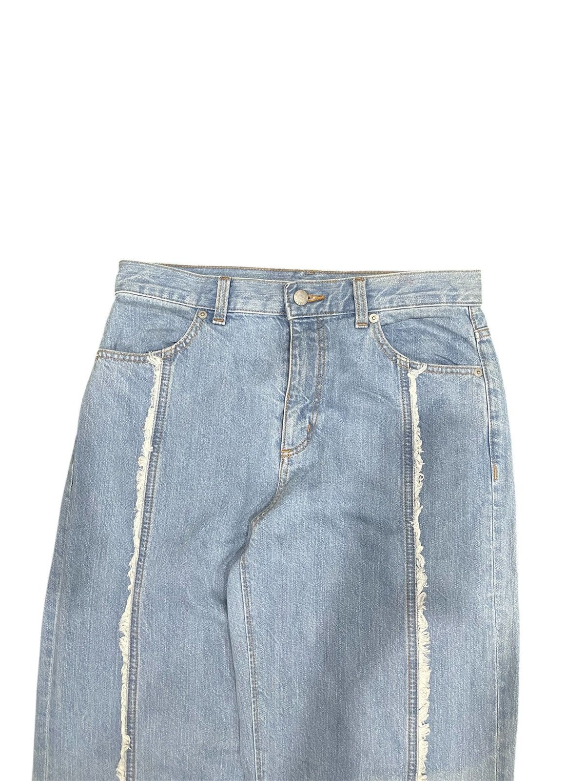 Zara Y2K Style GU Japan Fringe Seam Baggy Jeans Size US 32 / EU 48 - 3 Thumbnail