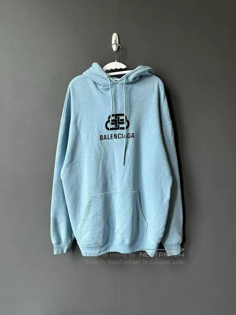 Balenciaga Haze Blue Buckle Hoodie