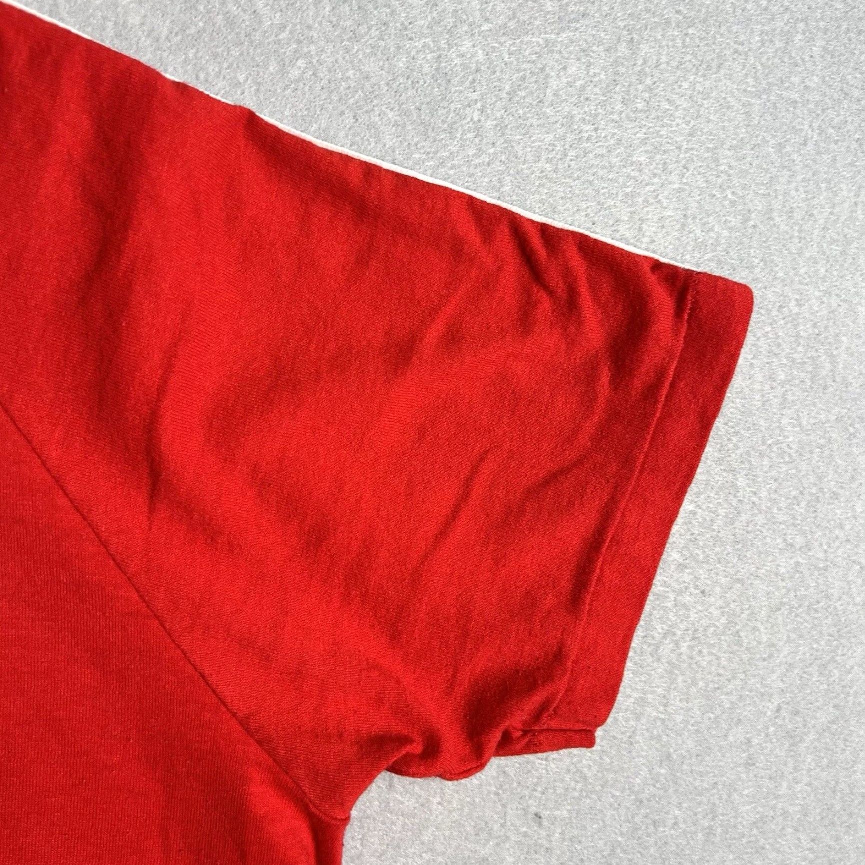 Vintage VINTAGE 1970s Sportswear Eagle "This We'll Defend" Graphic Tank Top Adult Men's Medium Red Cotton Blend Retro Sportswear Beach Worn Size US M / EU 48-50 / 2 - 6 Thumbnail