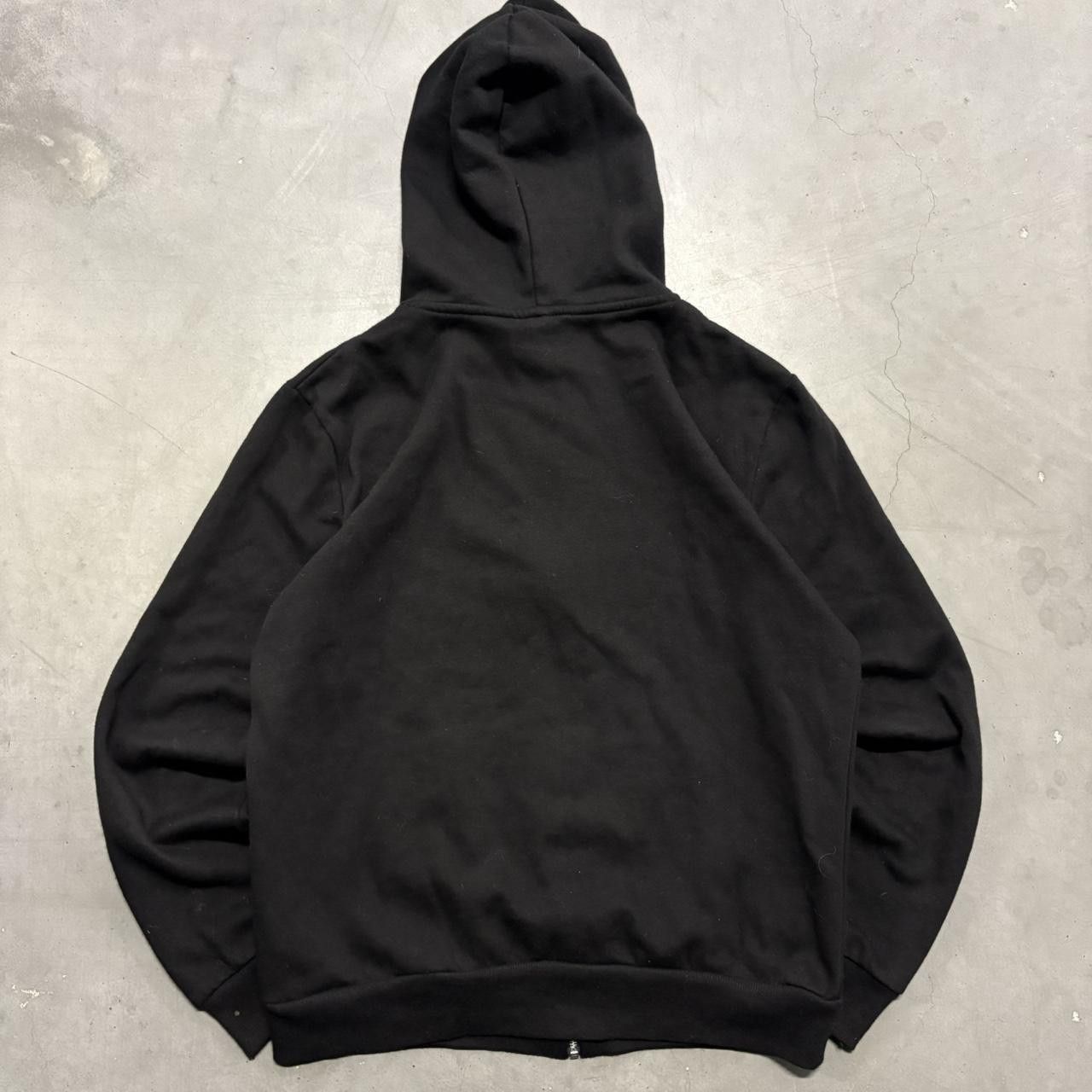 Vintage Crazy Vintage Y2K/2000s Blank Black Skater Zipup Hoodie! Size US M / EU 48-50 / 2 - 2 Thumbnail
