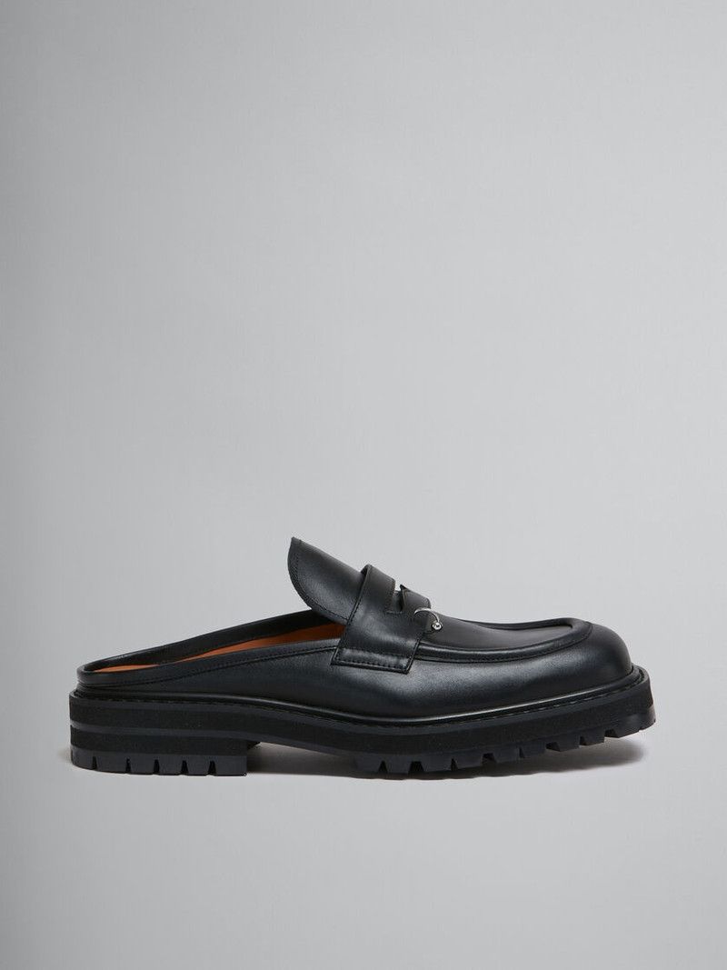 Marni o1w1db10426 Chunky Sabot Loafer in Black Size US 7 / EU 40 - 1 Thumbnail