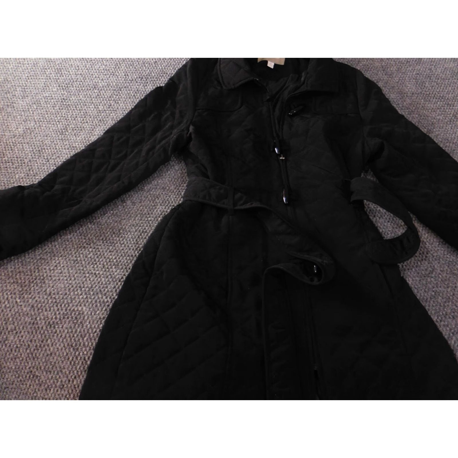 Croft & Barrow Croft & Barrow Womens Jacket Medium Black Trench Coat Casual Long Sleeve Mid-Length Solid Vest? Size M / US 6-8 / IT 42-44 - 3 Thumbnail