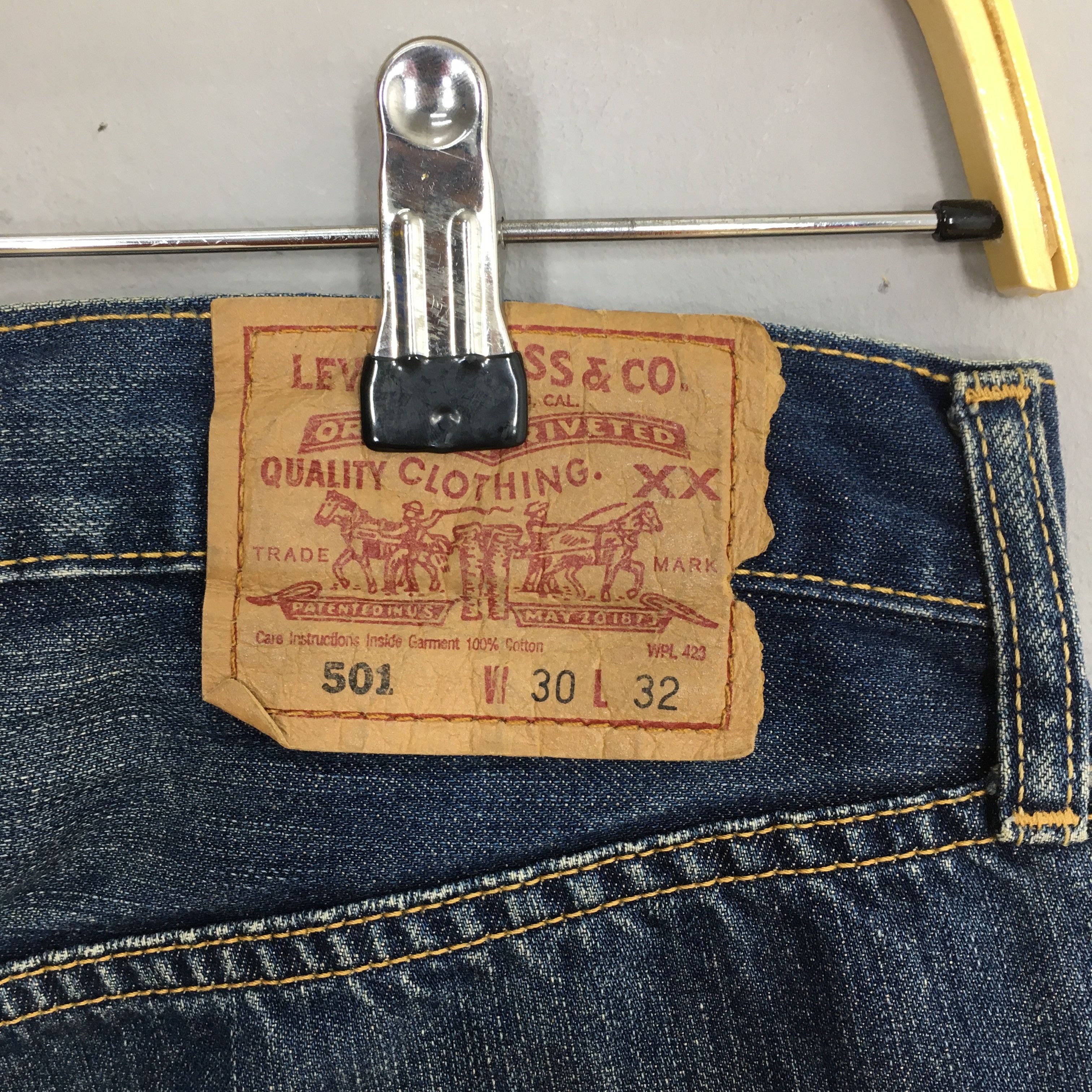 Levi's Size 30x29 Vintage Levi's 501 Indigo Blue Jeans Medium S1566 Size US 30 / EU 46 - 18 Thumbnail